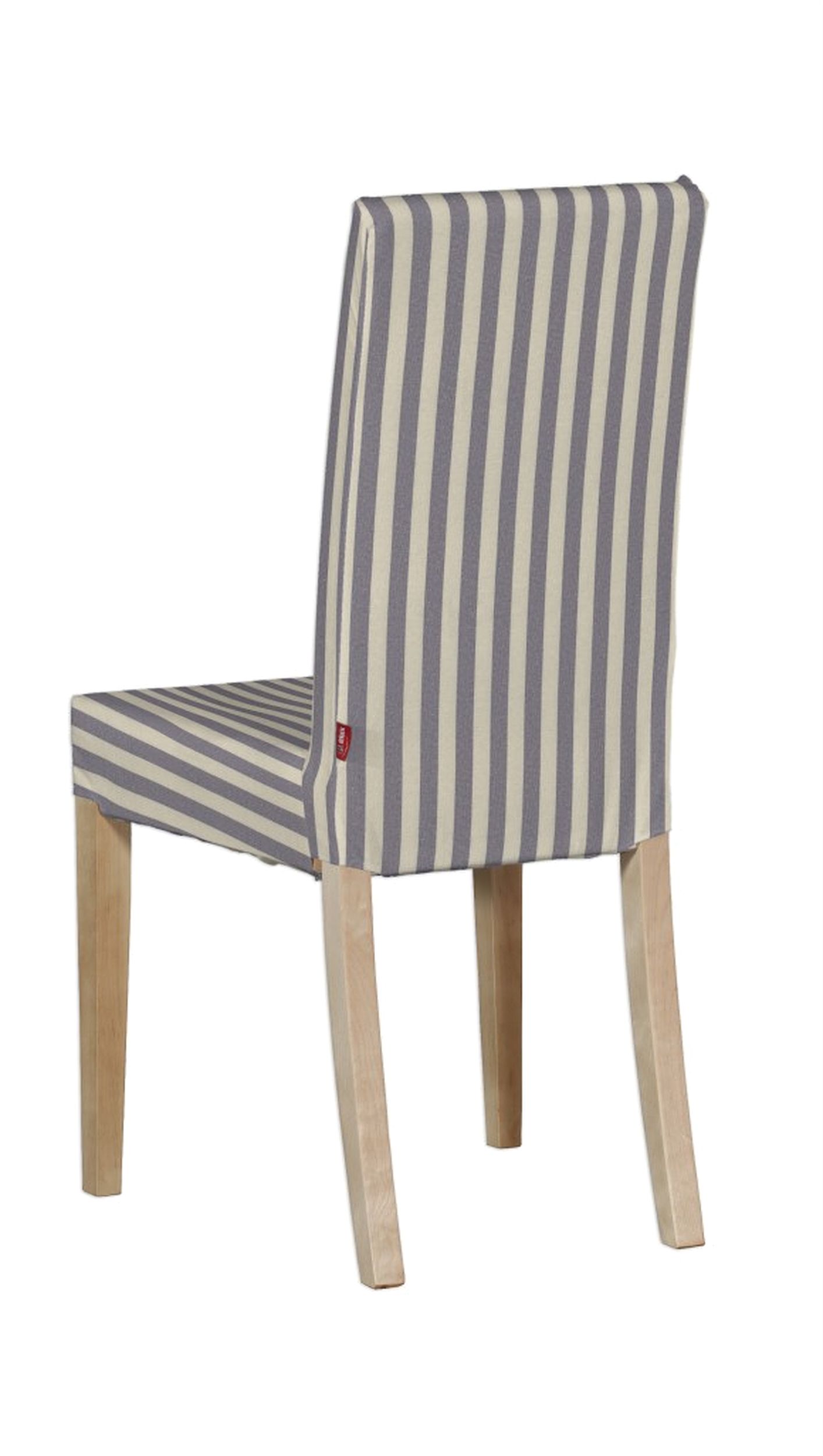 Housse pour chaise Harry, courte couleur bleu marine tissu à motifs