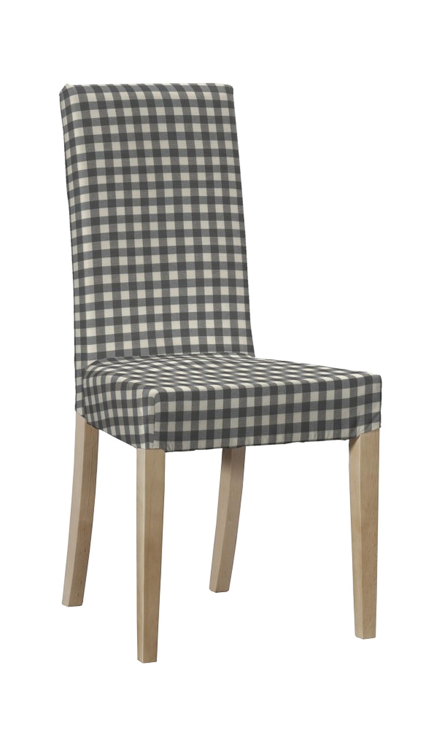 Housse pour chaise Harry, courte couleur gris tissu à motifs (hover)