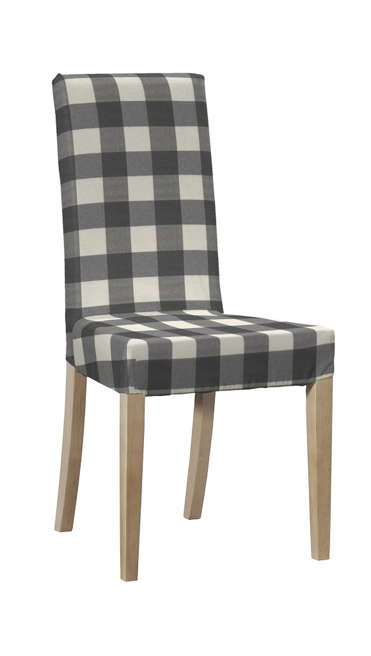 Housse pour chaise Harry, courte couleur gris tissu à motifs (hover)