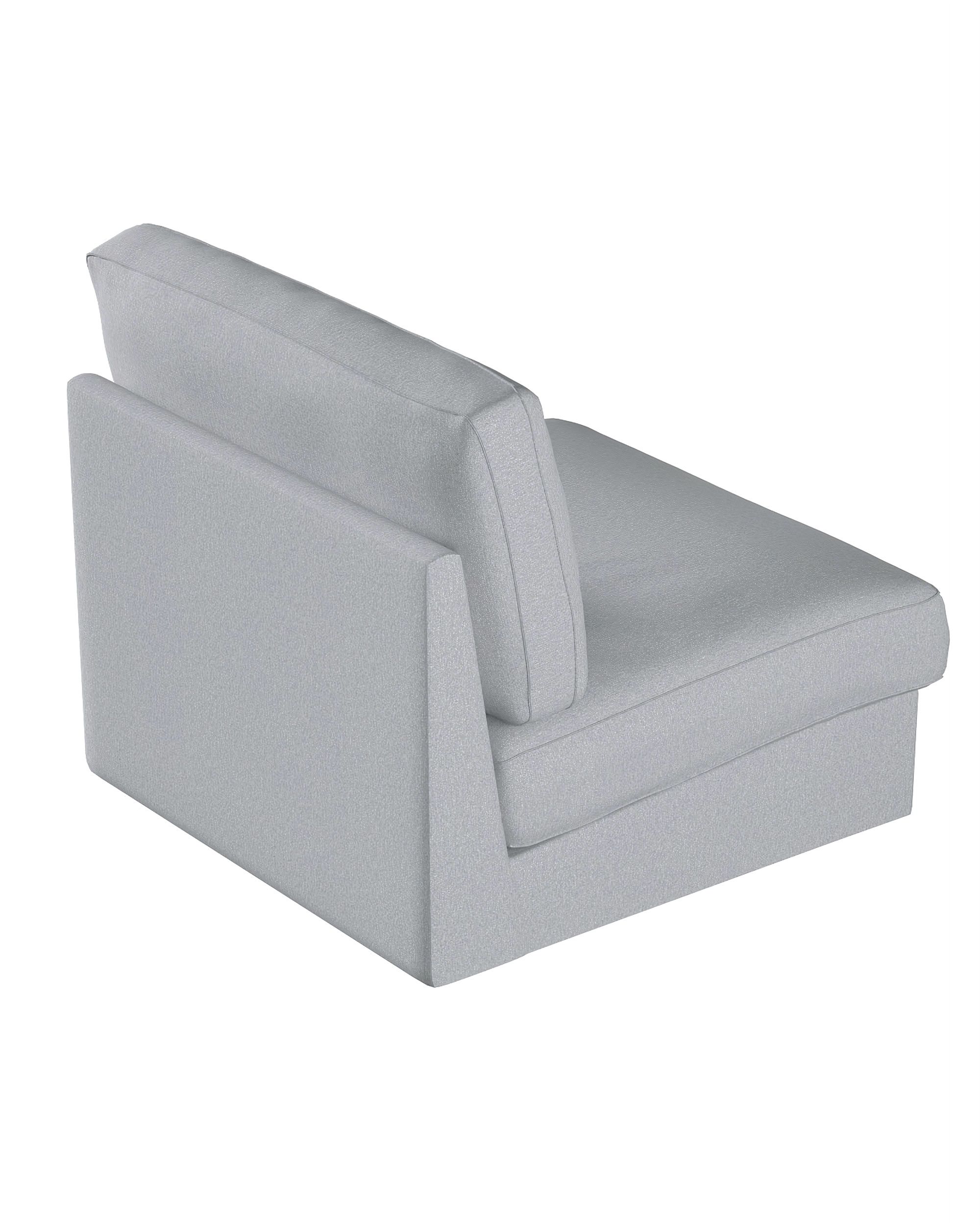 Housse pour fauteuil Kivik non pliable couleur gris tissu tresse (hover)