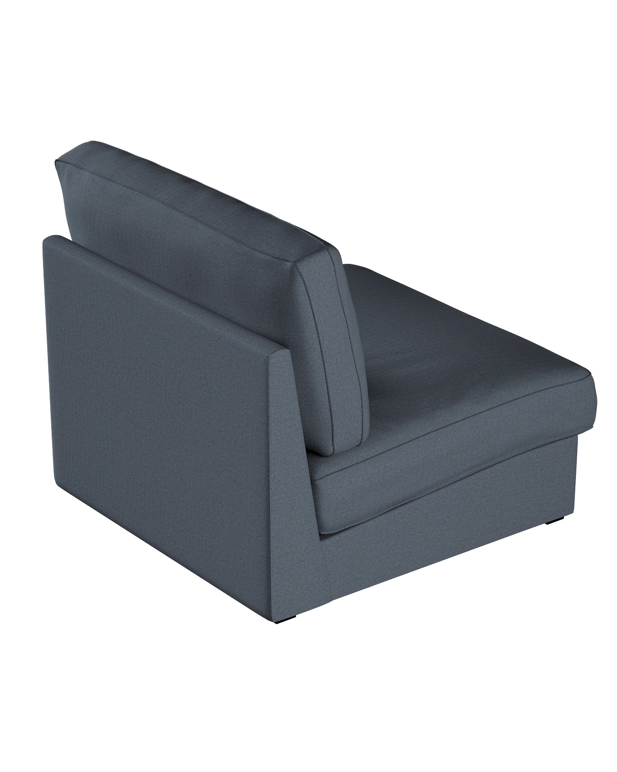 Housse pour fauteuil Kivik non pliable couleur bleu tissu tresse (hover)