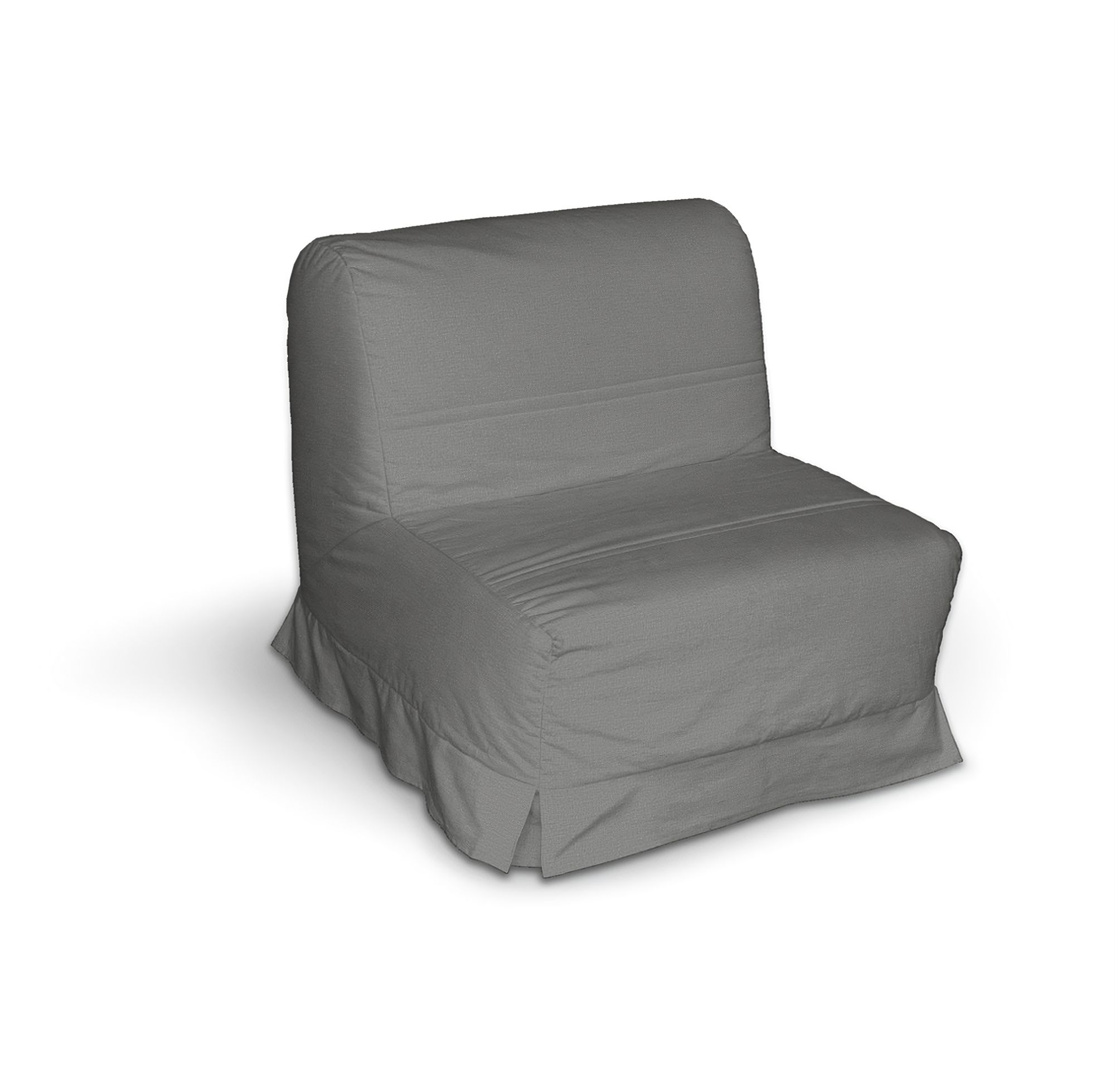 Housse pour fauteuil Lycksele avec pli creux couleur gris tissu velours