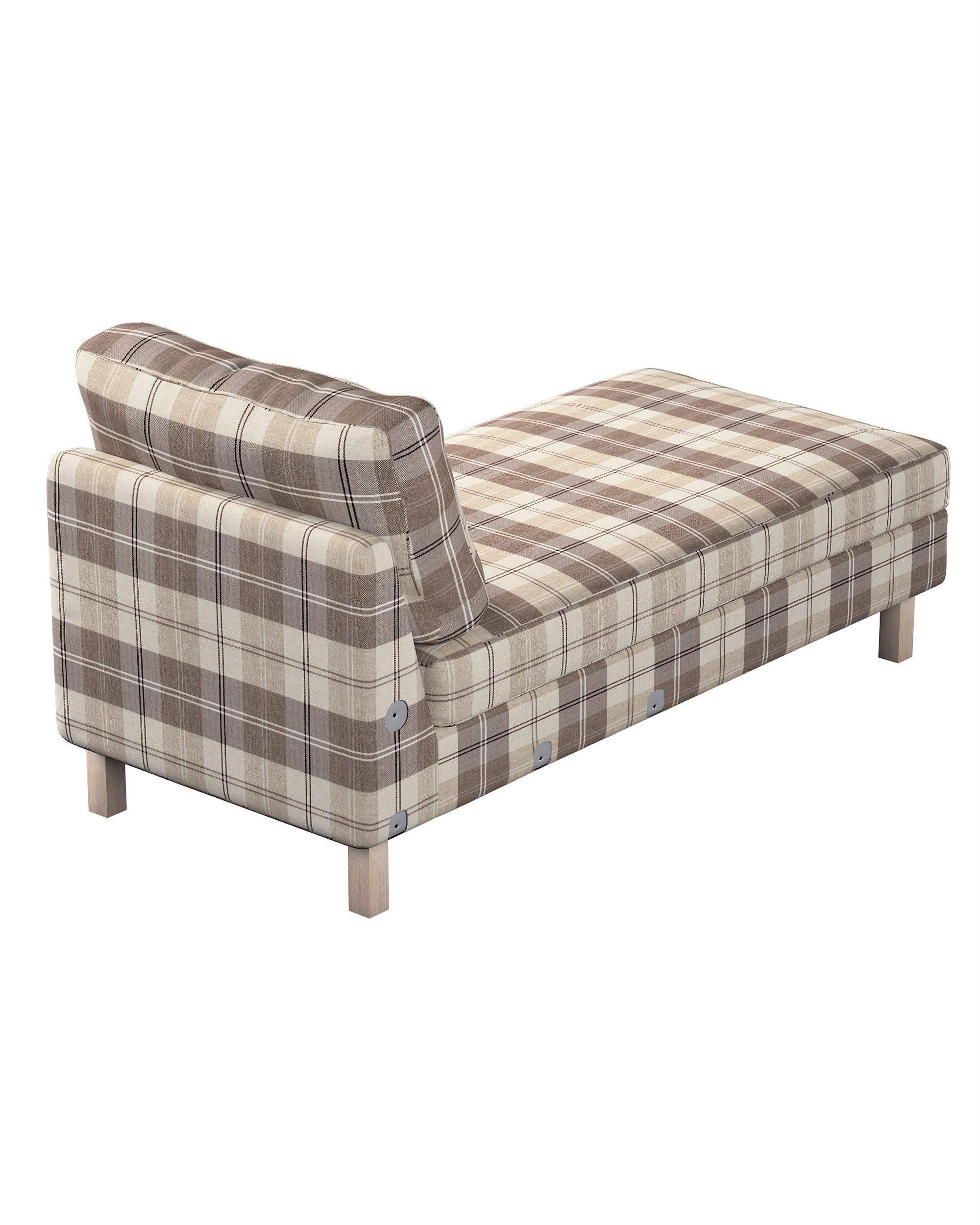 Housse pour méridienne élément complémentaire Karlstad, courte couleur beige tissu tresse, à motifs (hover)