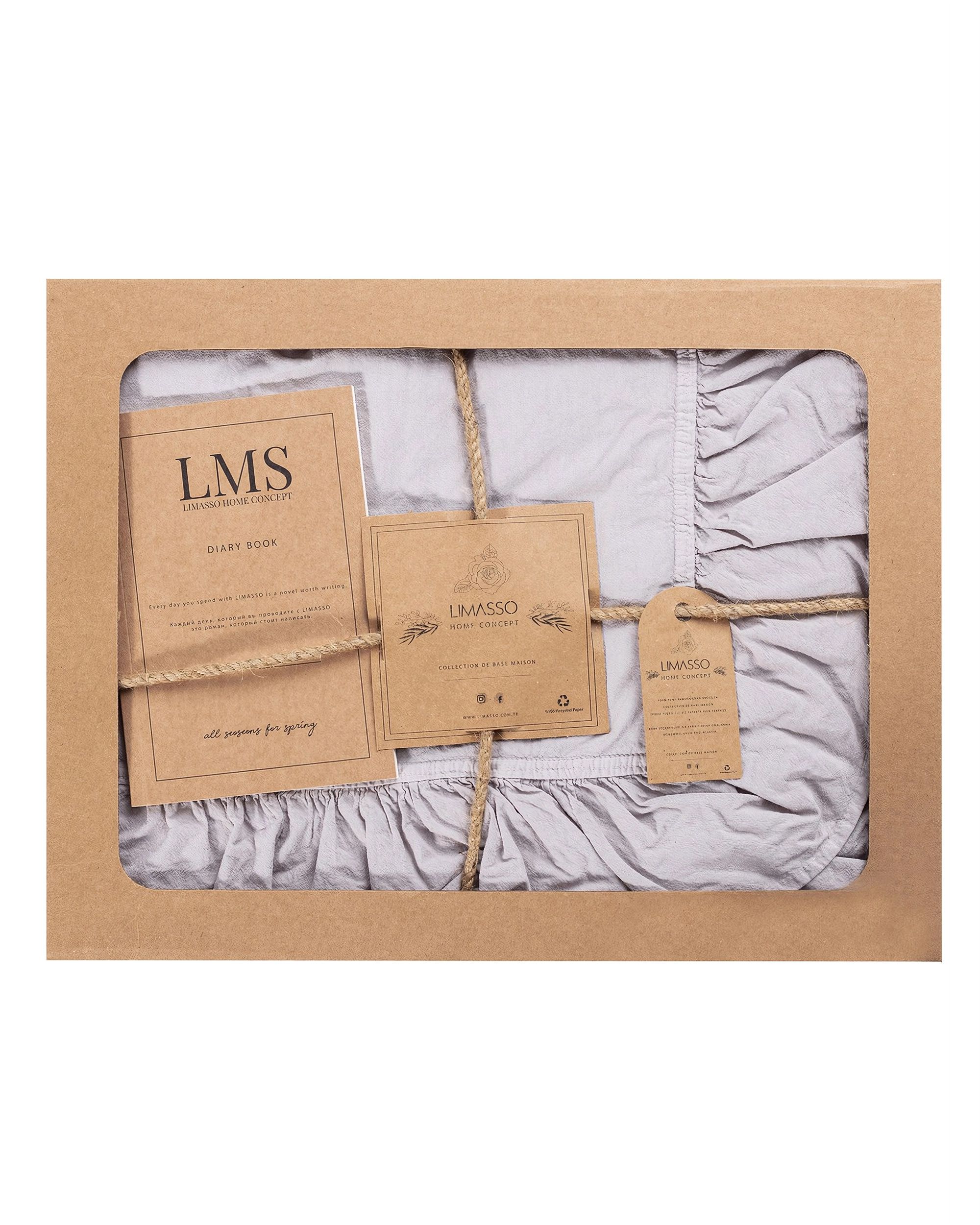 Parure de lit Cotton 160x200cm opal grey (hover)