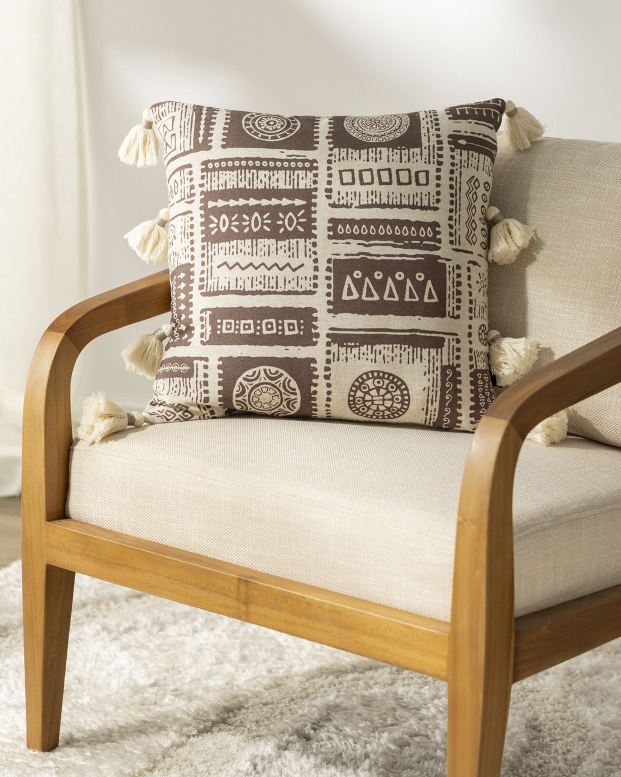 Housse de coussin Tassel Nomad Tribal 45x45 cm (hover)