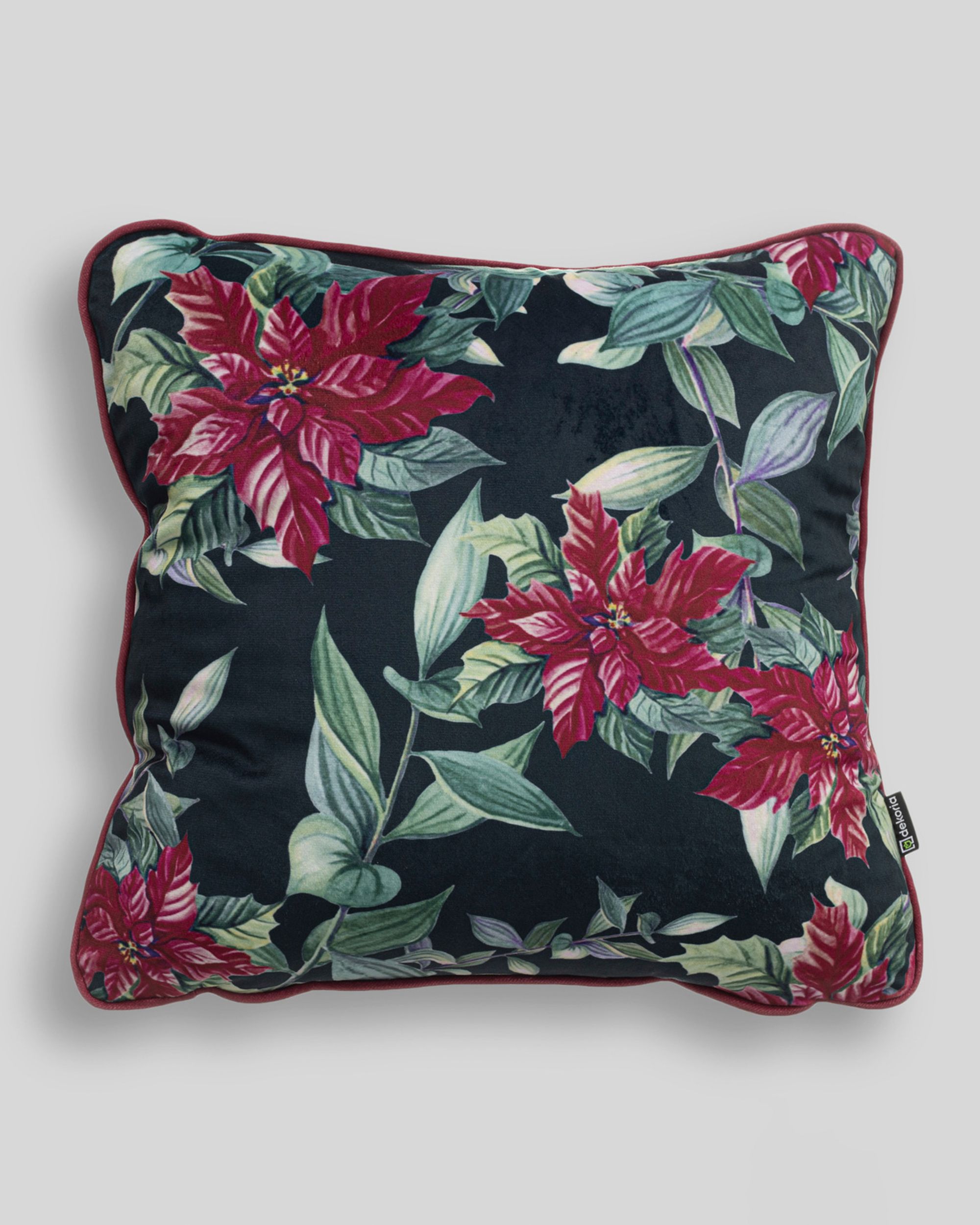 Housse de coussin Poinsettia Elegance 43x43 cm
