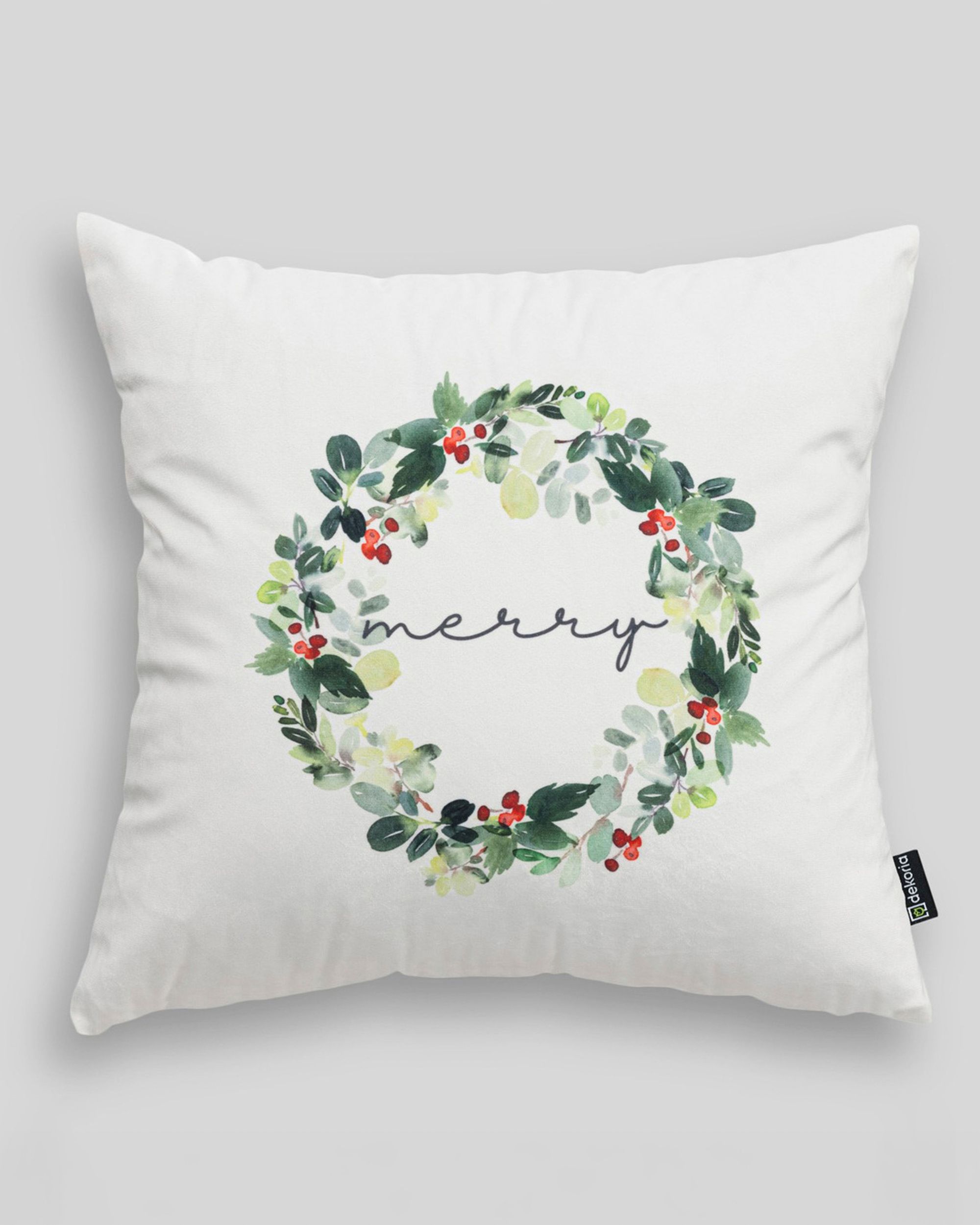 Housse de coussin Merry Wreath 43x43 cm