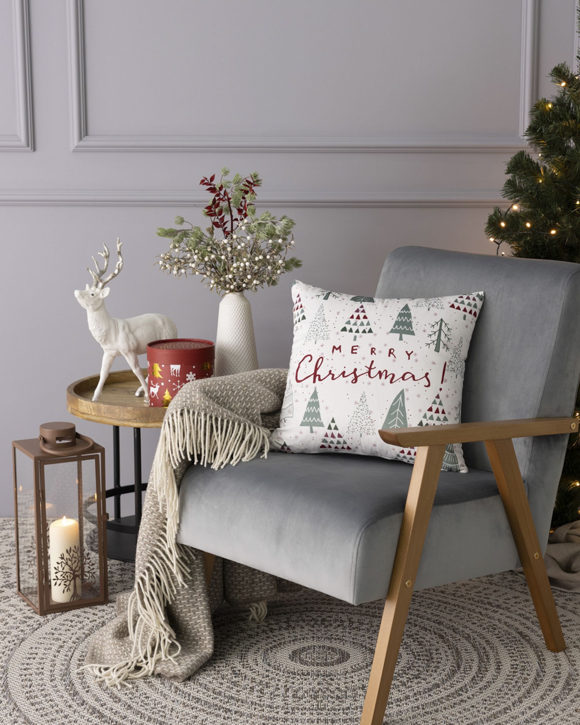 Housse de coussin Holiday Trees 43x43 cm (hover)