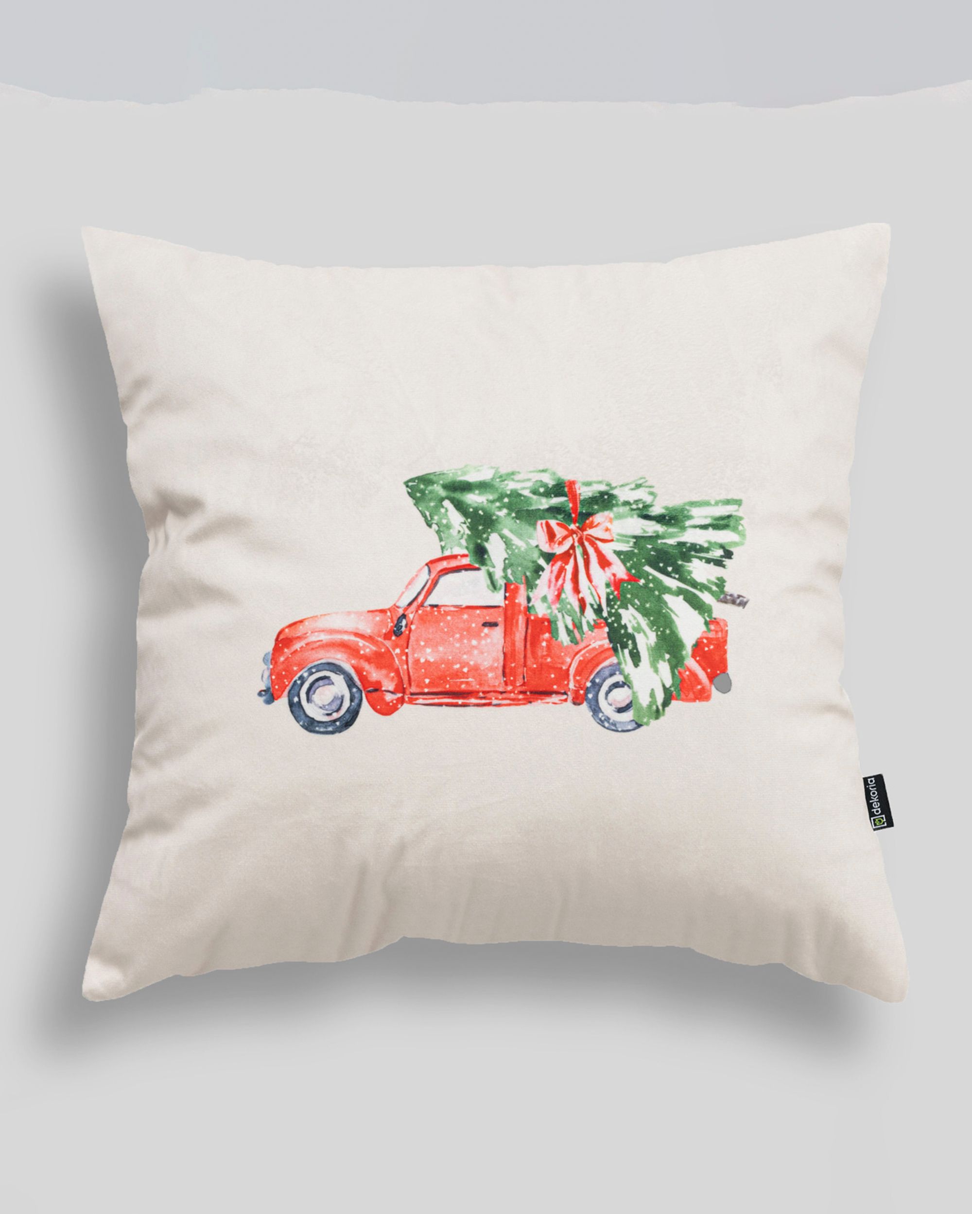Housse de coussin Christmas Car 43x43 cm