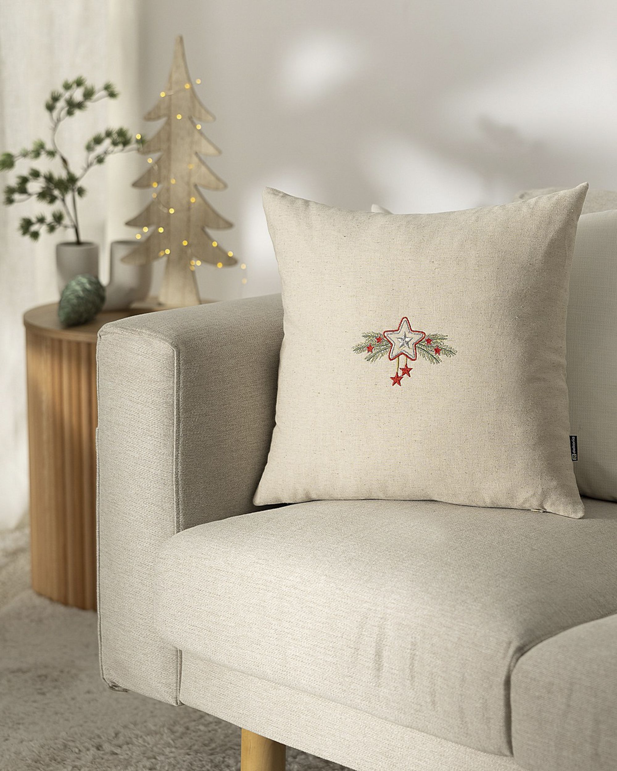 Housse de coussin Star & Holly 43x43 cm (hover)