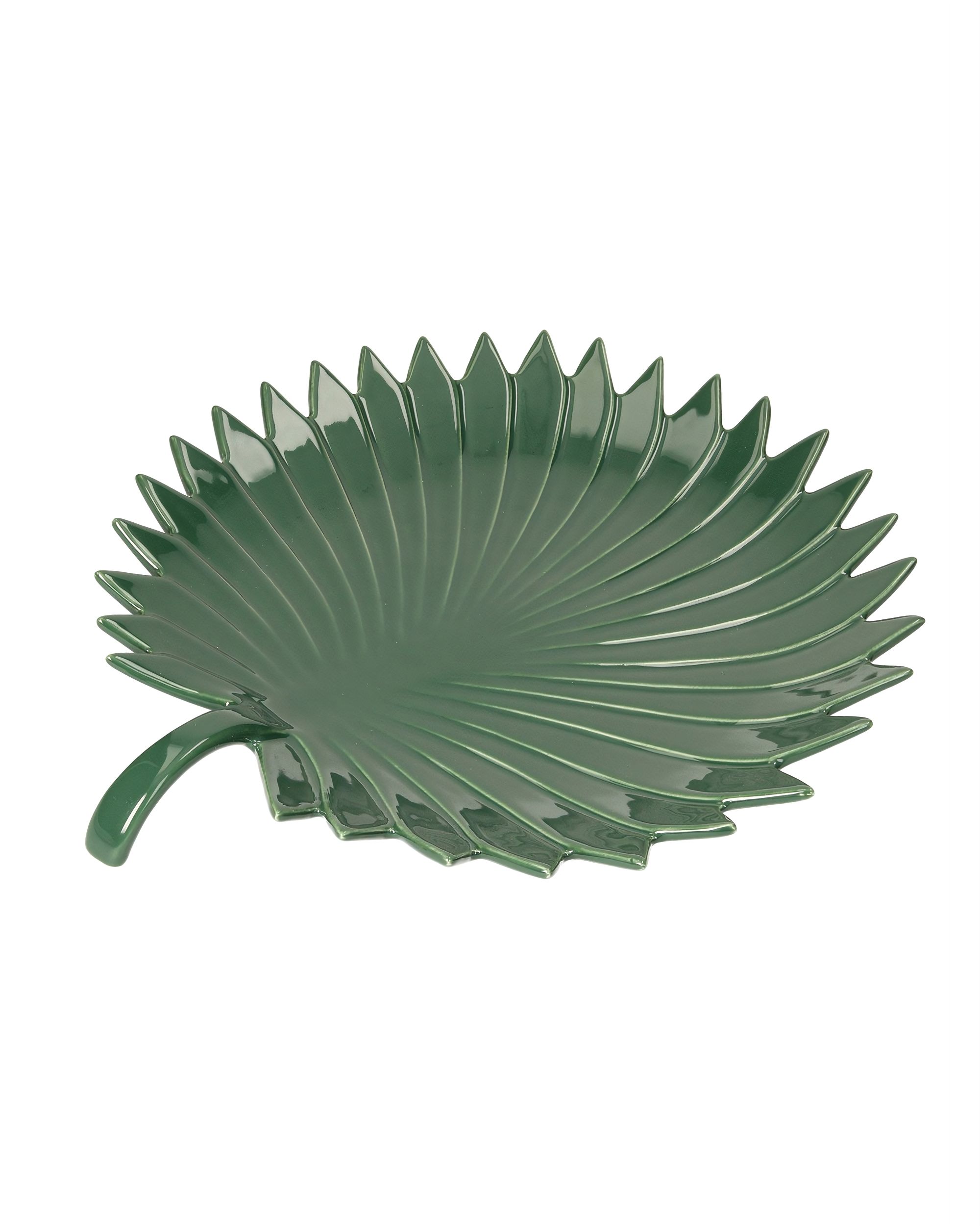 Plat Jungle Leaves 35cm vert