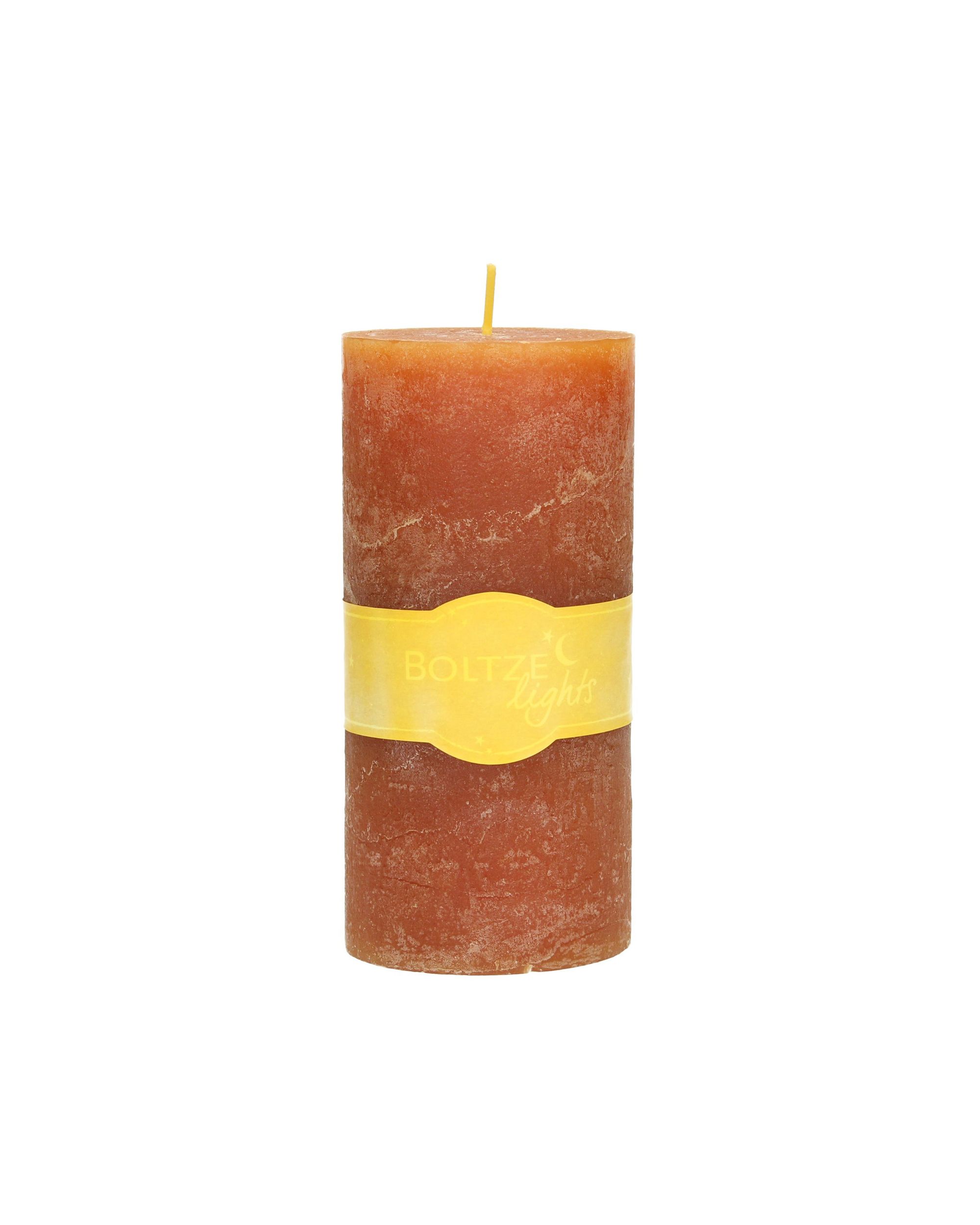 Bougie Lea 15cm orange (hover)