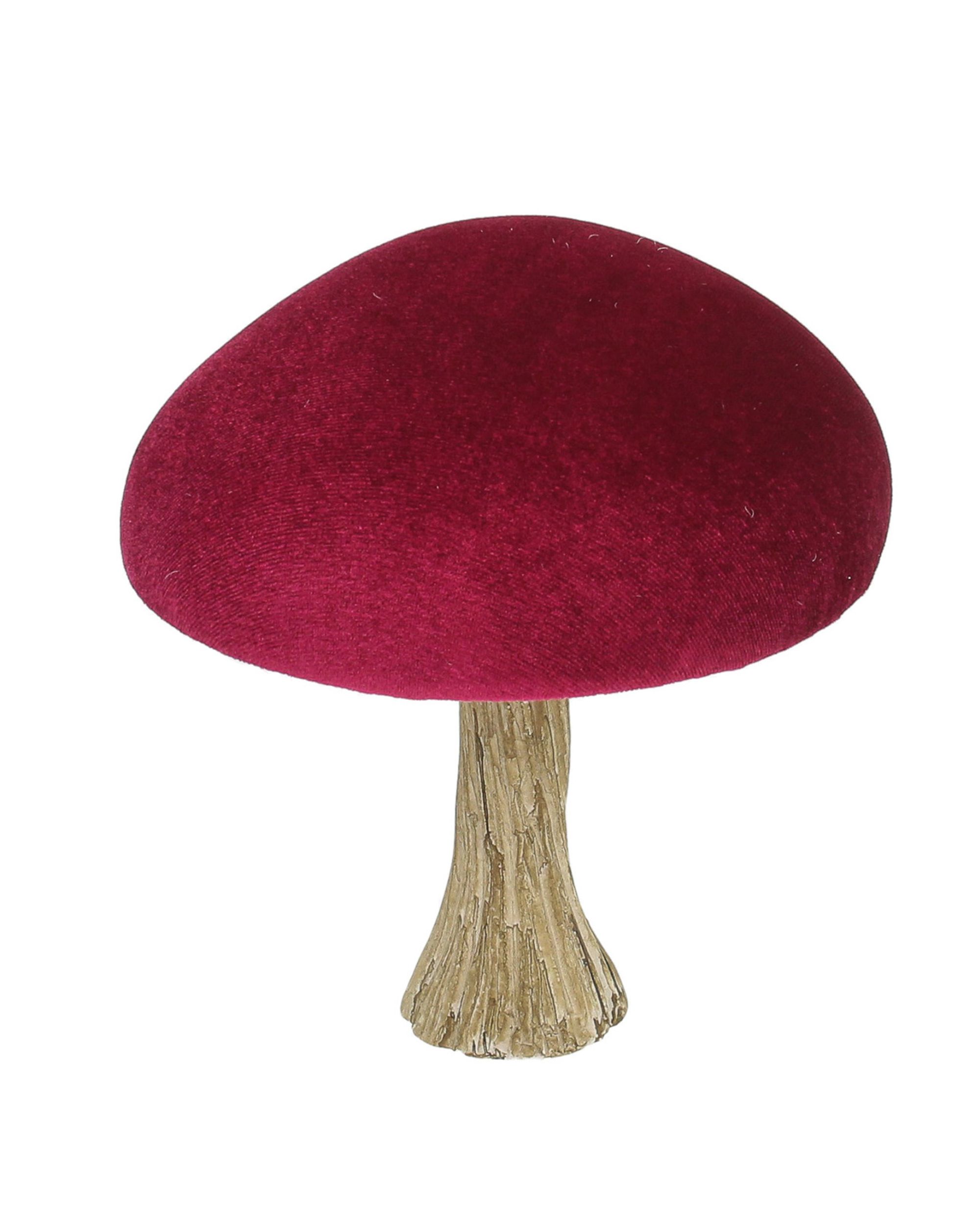 Décoration Velvet Mushroom 17 cm ruby (hover)