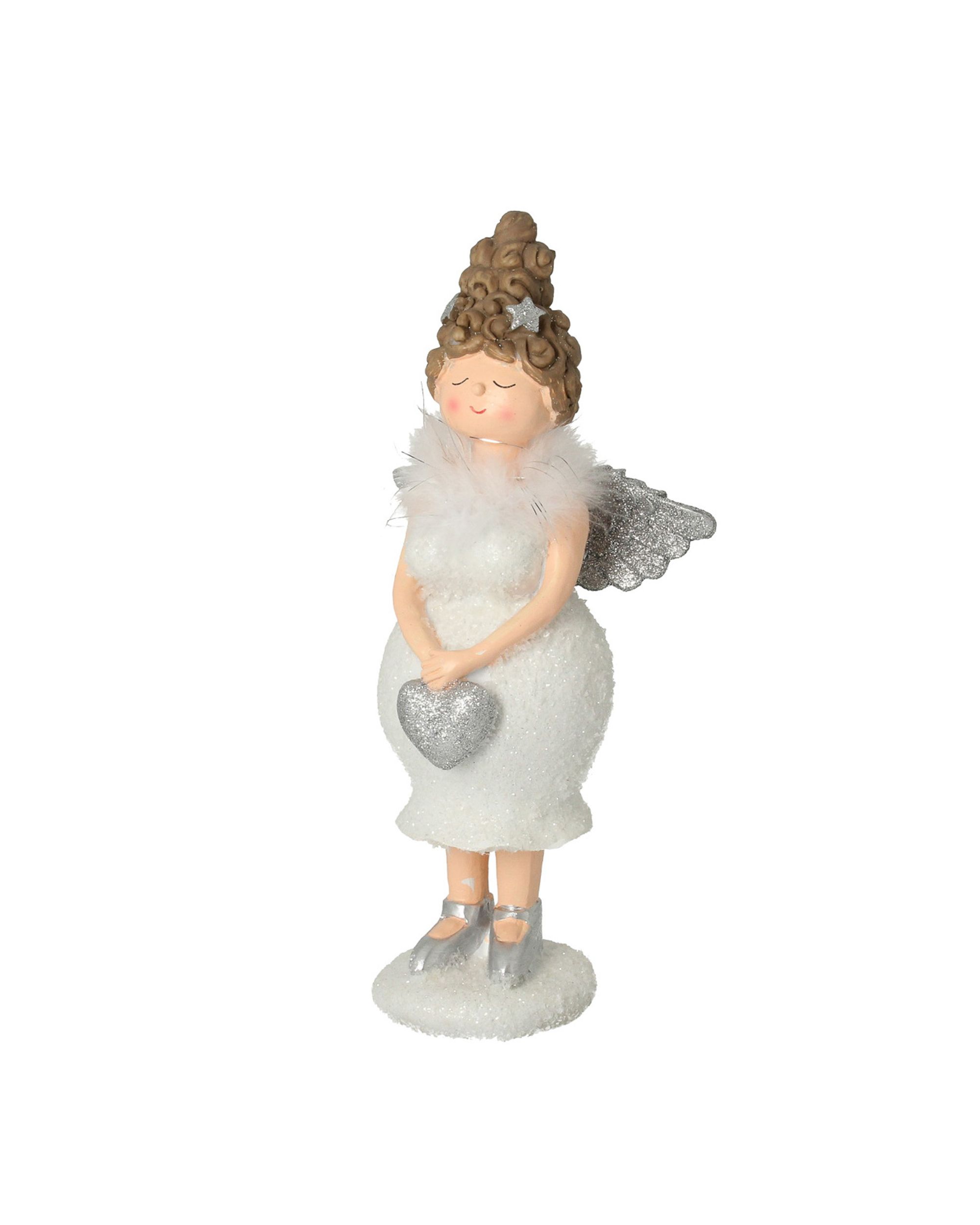 Figurine Angel Heart 30 cm silver (hover)