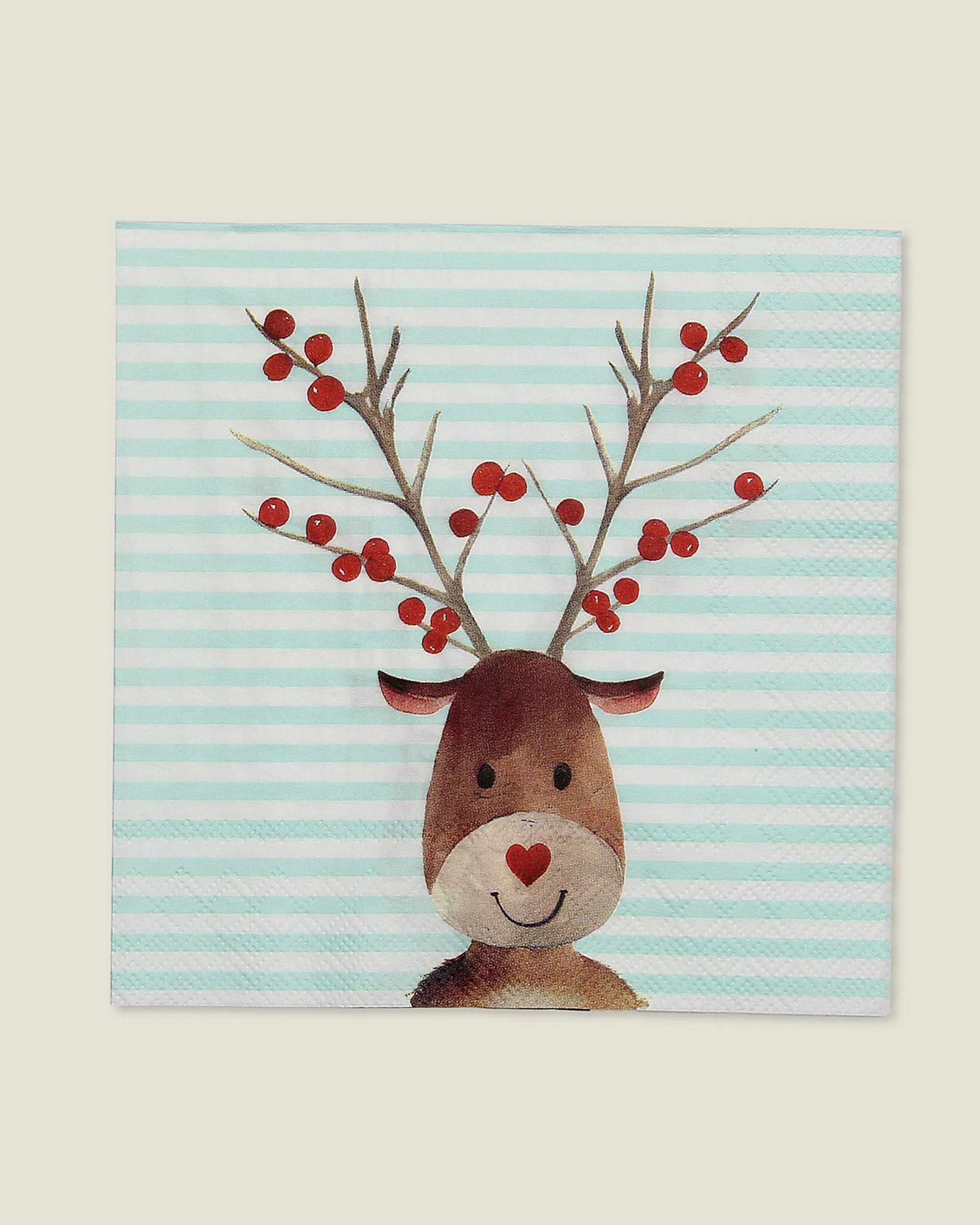 Serviettes de Noël Reindeer Stripes 20 szt.