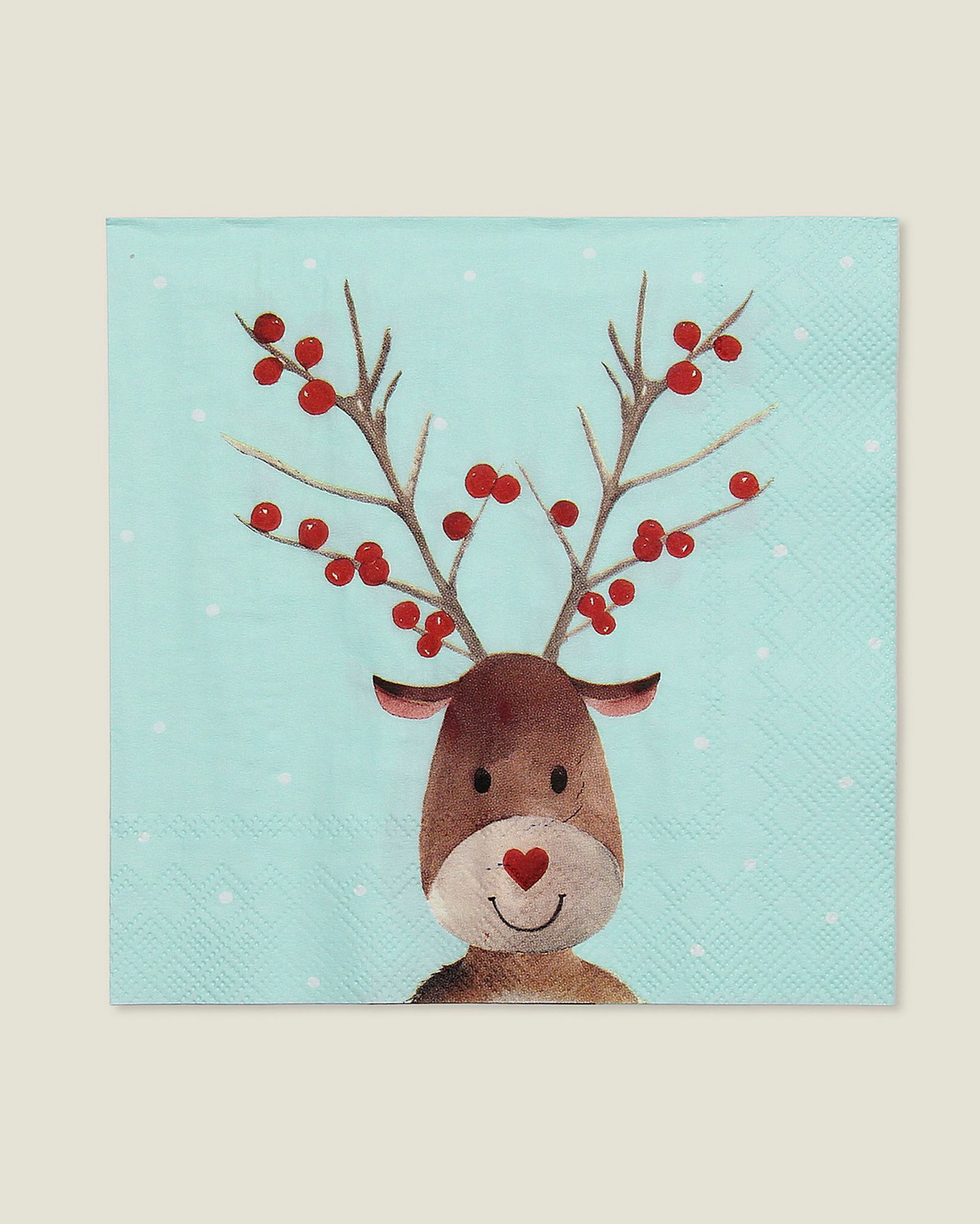 Serviettes de Noël Reindeer Dots 20 szt.
