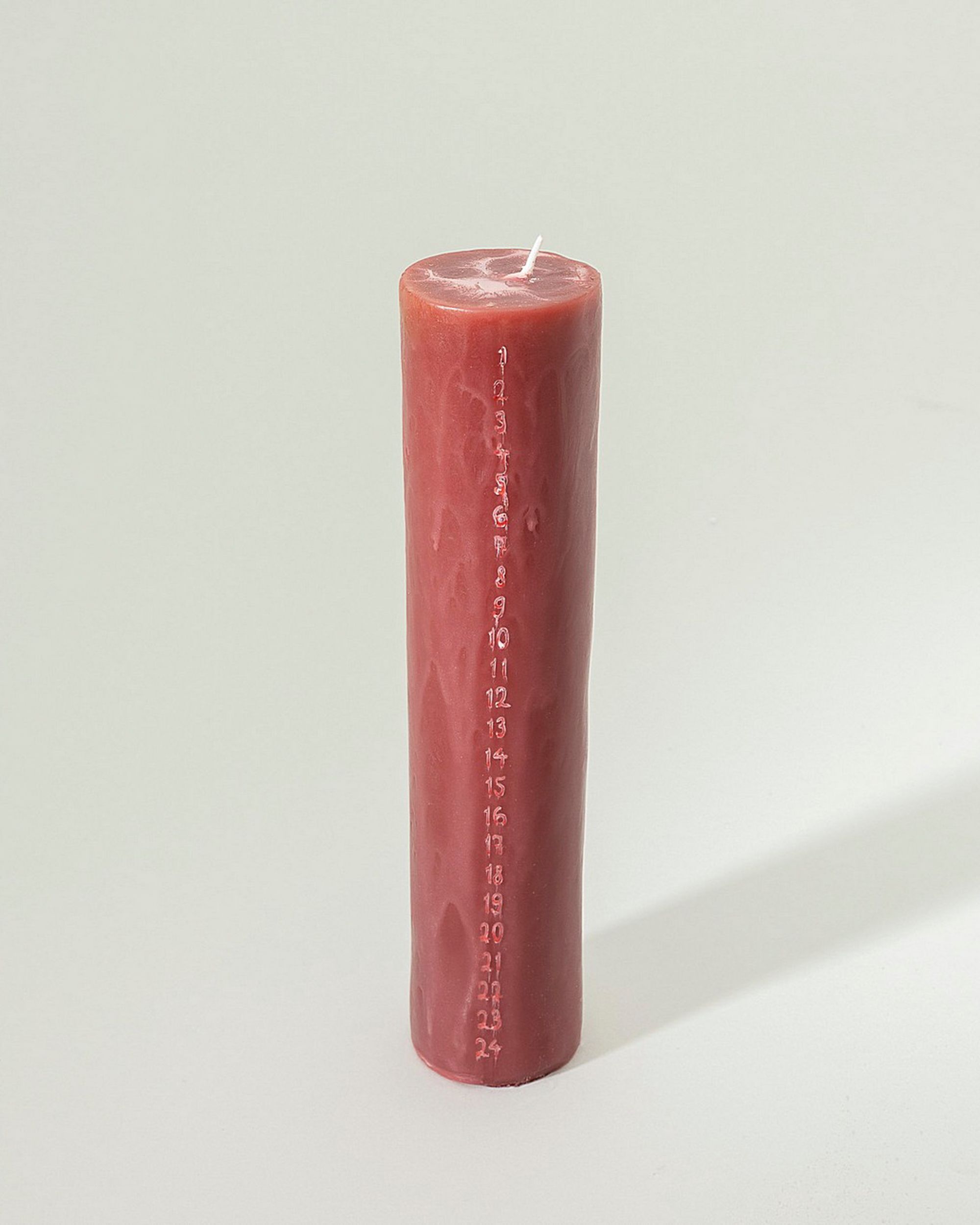 Bougie de l’Avent bordeaux 25 cm