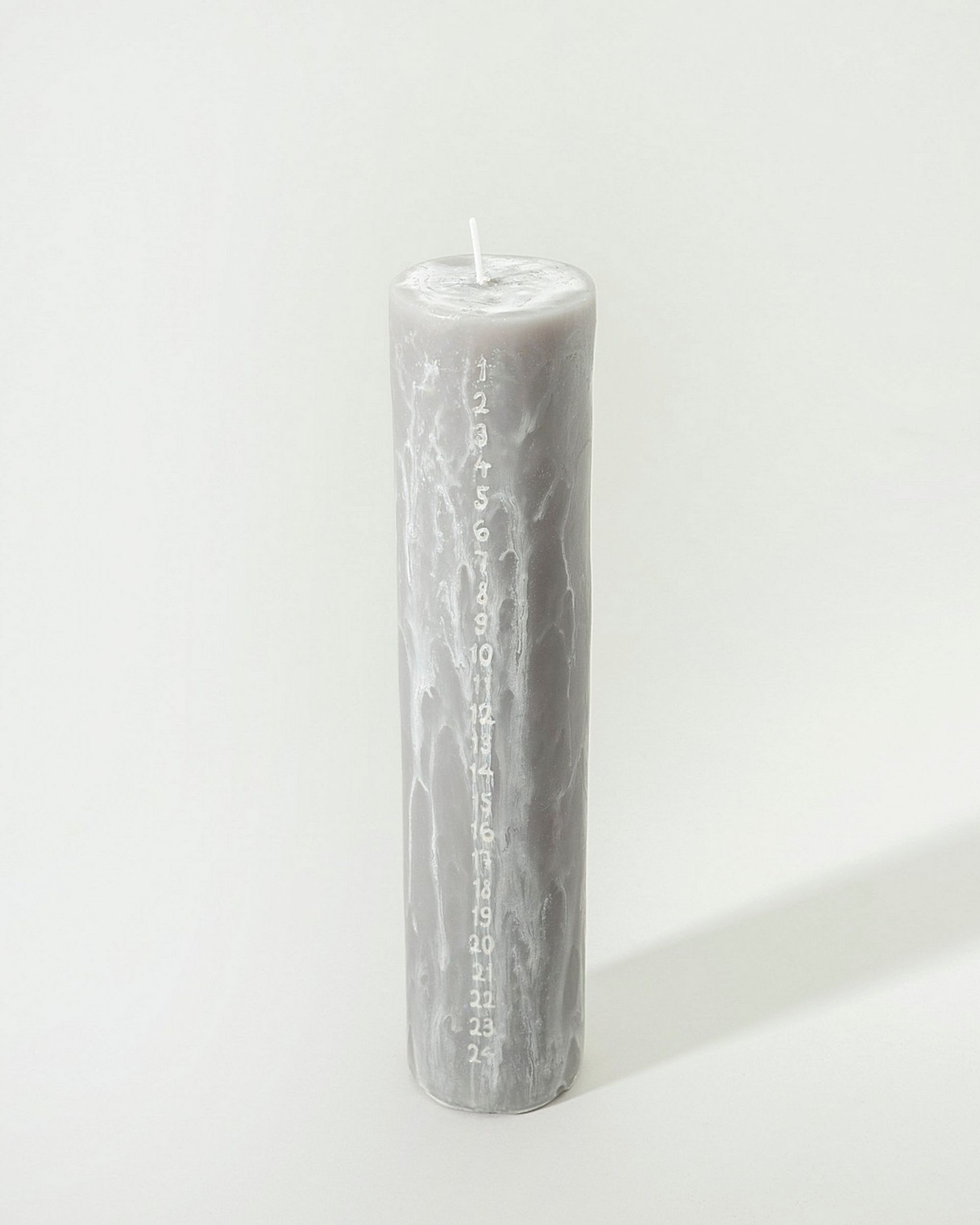 Bougie de l’Avent grise 25 cm