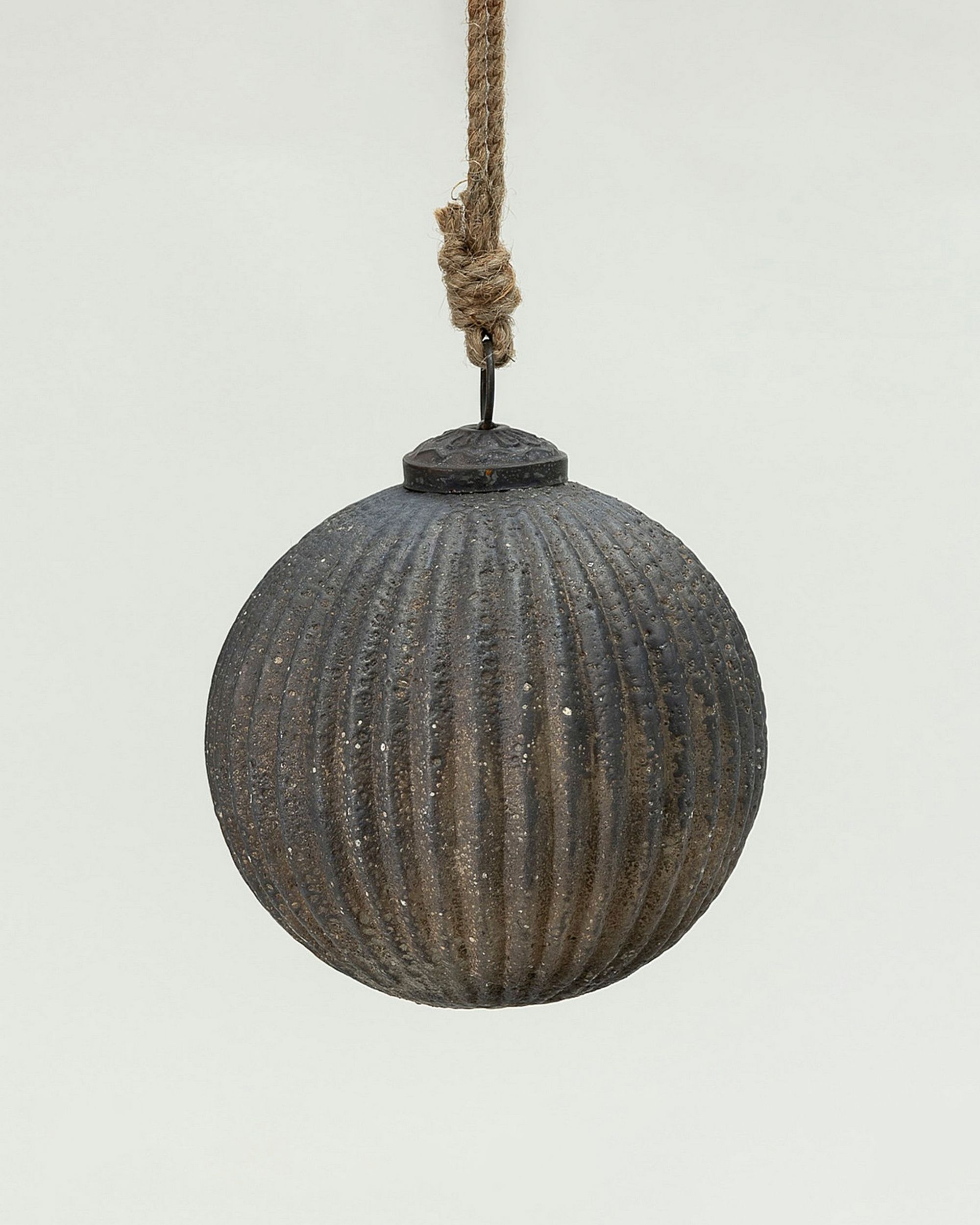 Boule de Noël en verre Rustic Black 10 cm