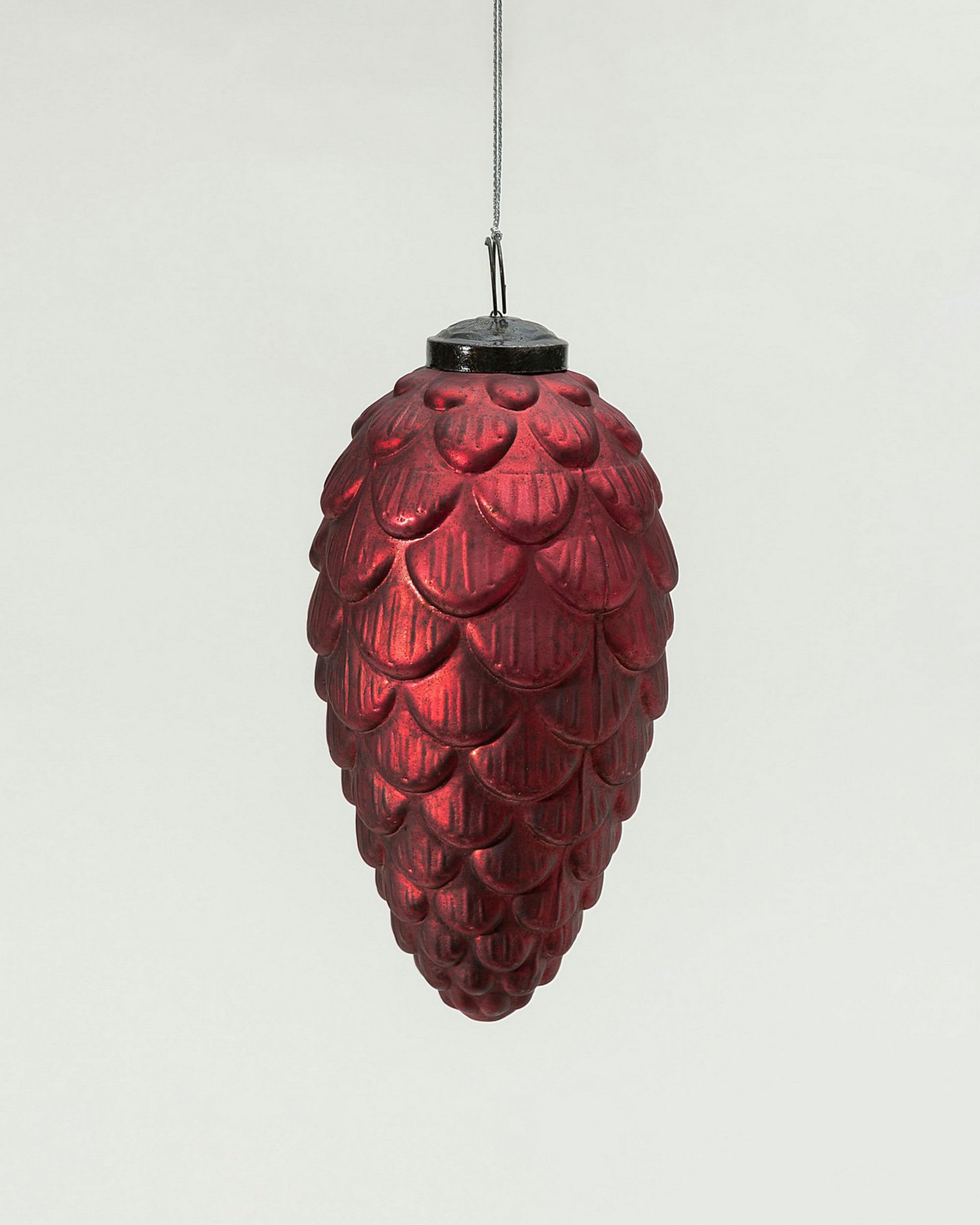 Boule de Noël en verre Pine Red 8x8x15 cm