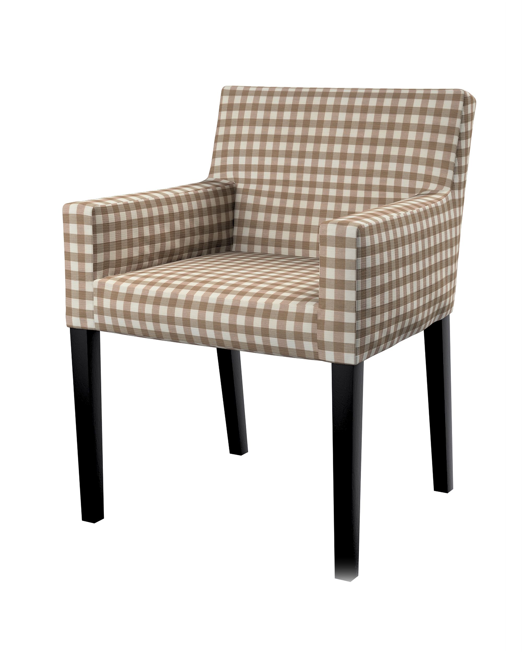 Housse pour chaise Nils couleur beige tissu à motifs