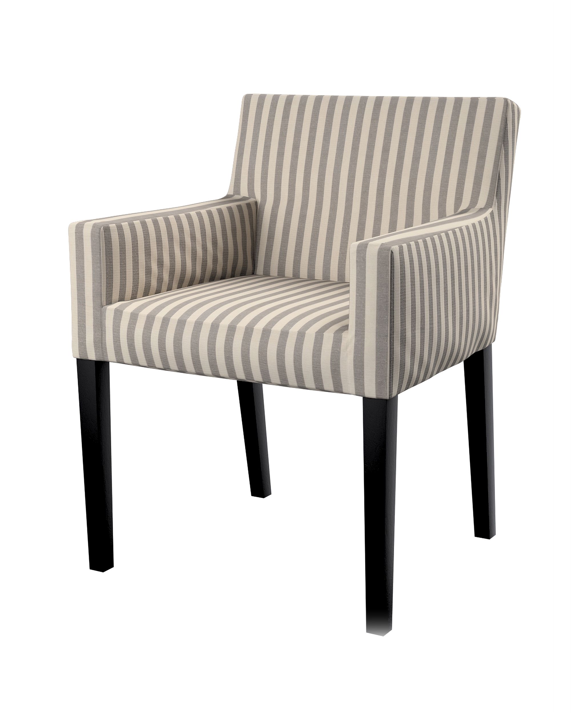 Housse pour chaise Nils couleur gris tissu à motifs