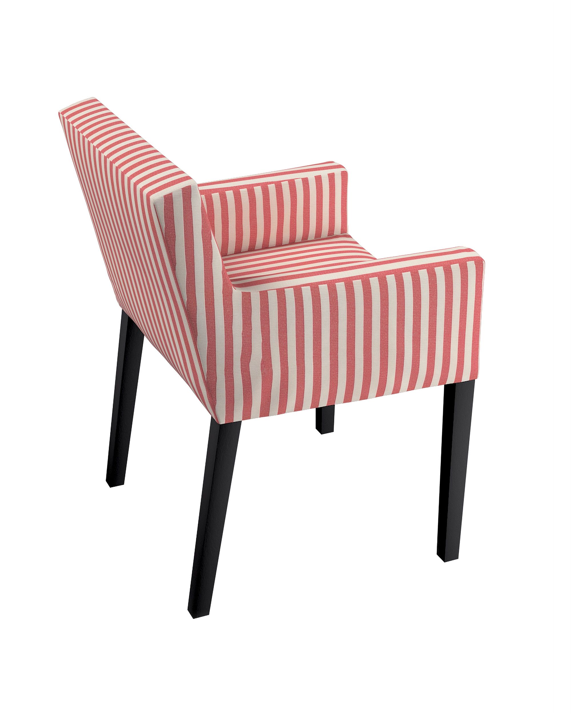 Housse pour chaise Nils couleur rouge tissu à motifs (hover)