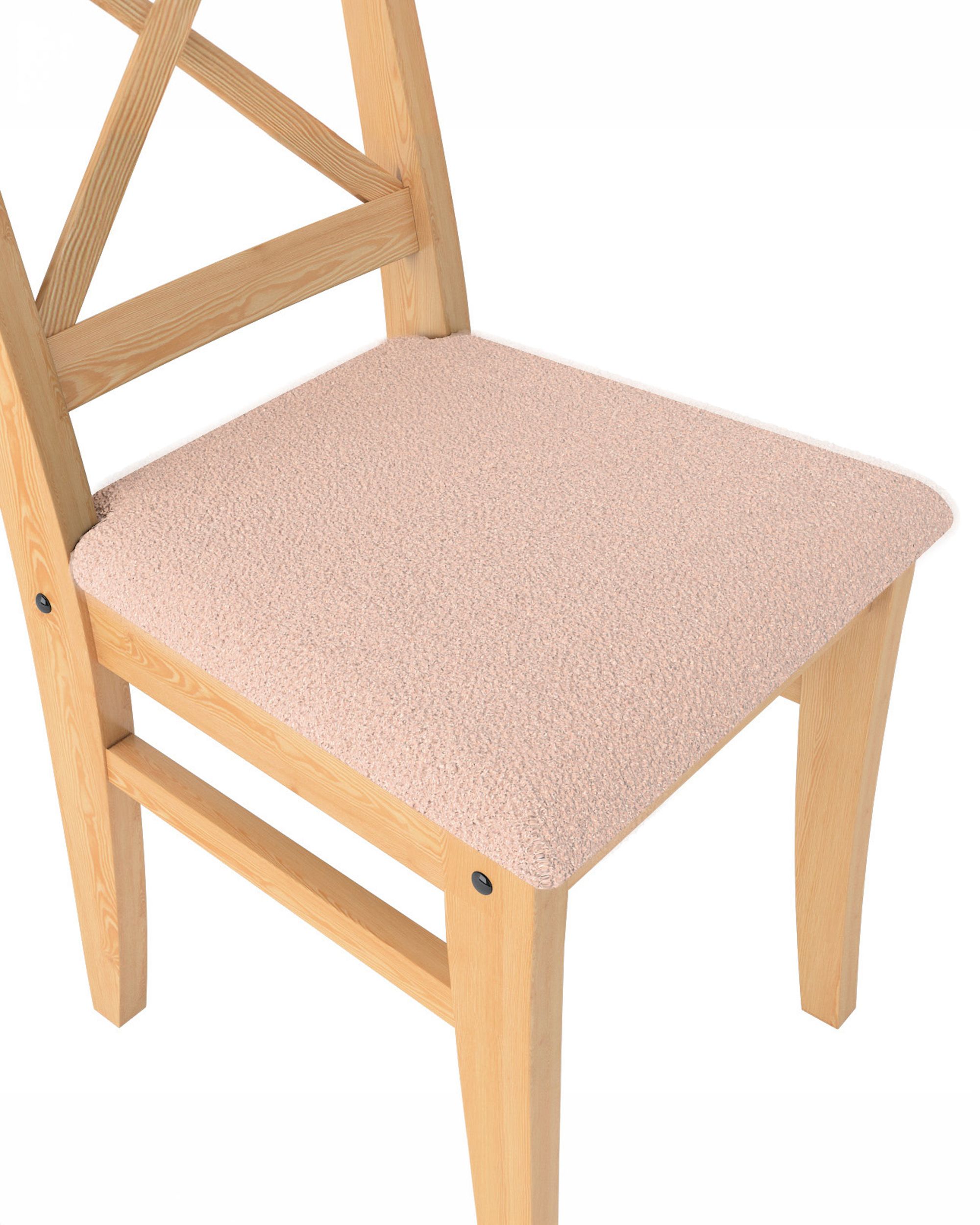 Housse pour chaise Ingolf avec assise rembourrée couleur rose tissu tresse (hover)