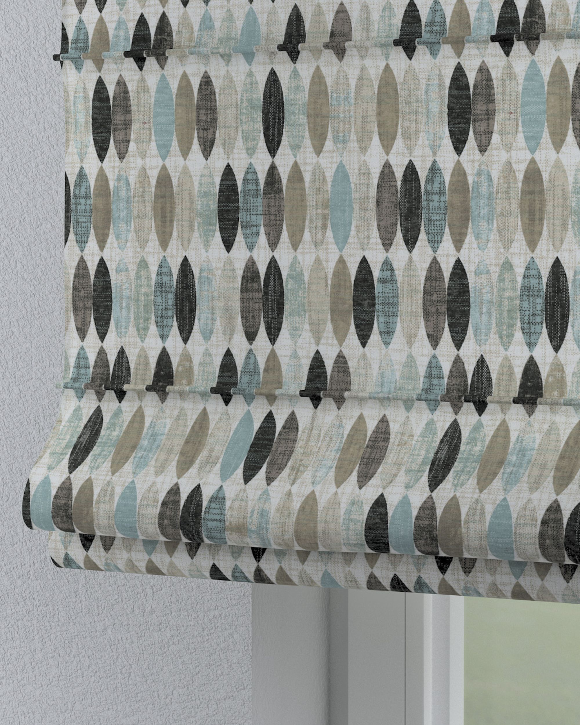 Store romain Torino couleur beige tissu à motifs (hover)