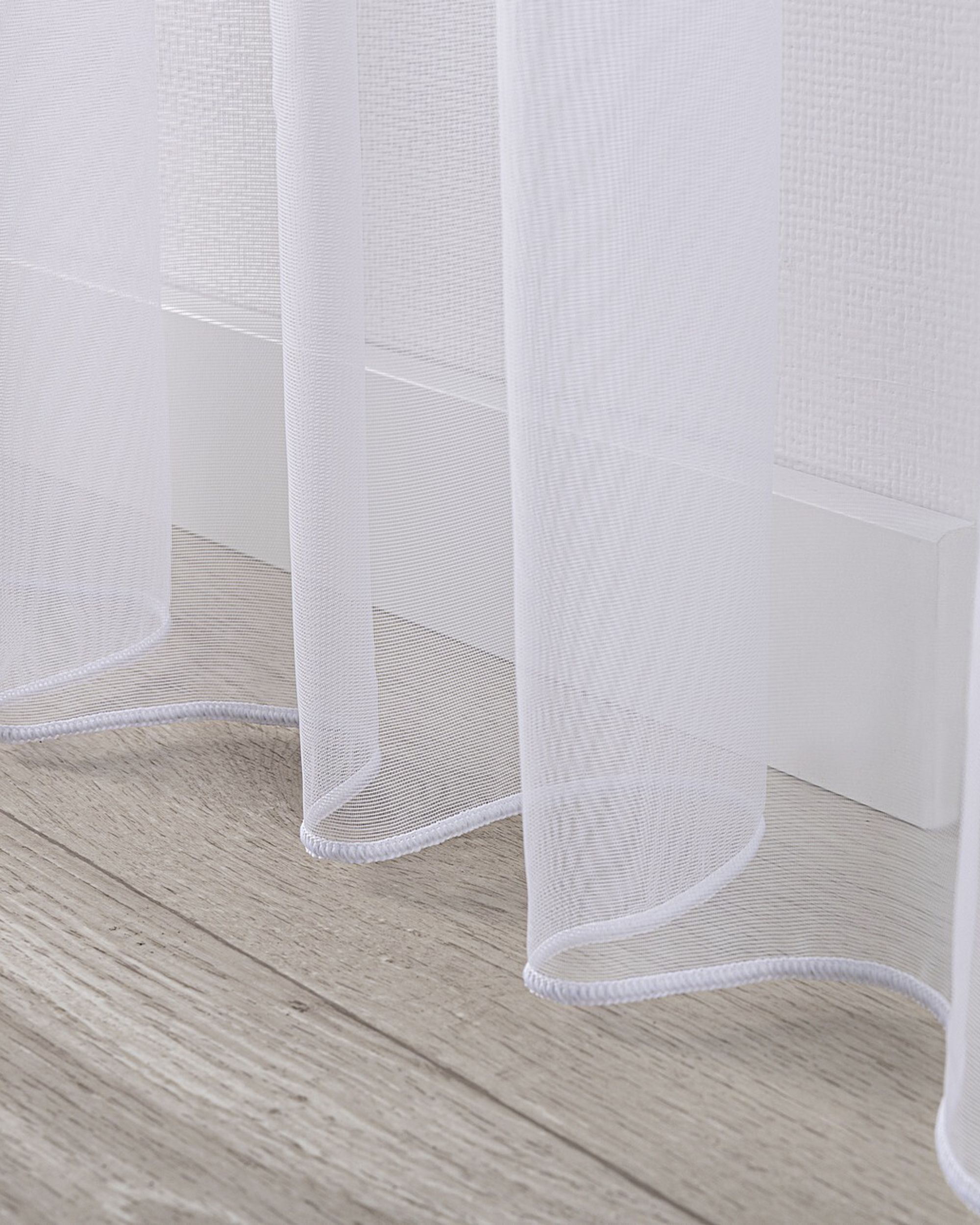Voilage sur la ruban WAVE couleur blanc tissu semi-transparent (hover)