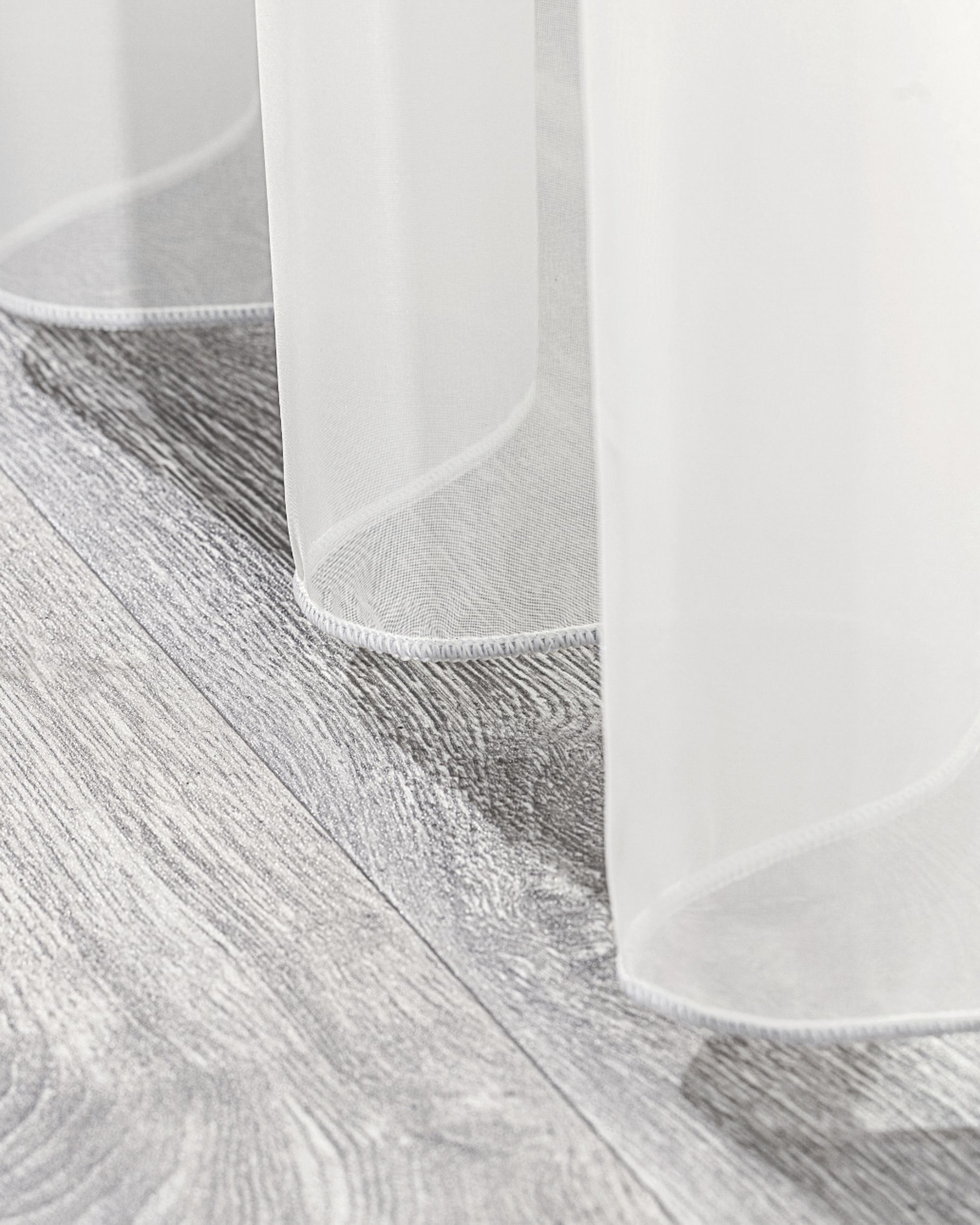 Voilage sur la ruban WAVE couleur crème tissu semi-transparent, brillant (hover)