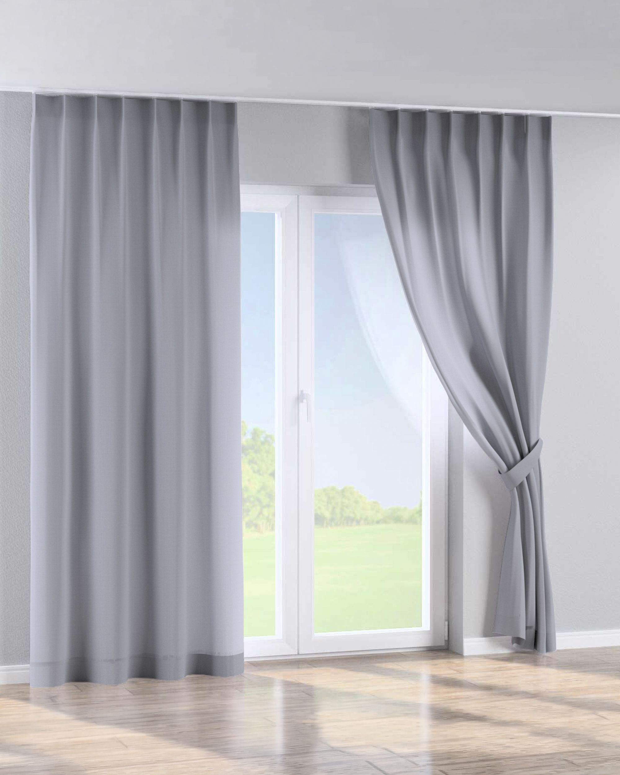 Rideau avec crochets flex simples couleur gris (hover)