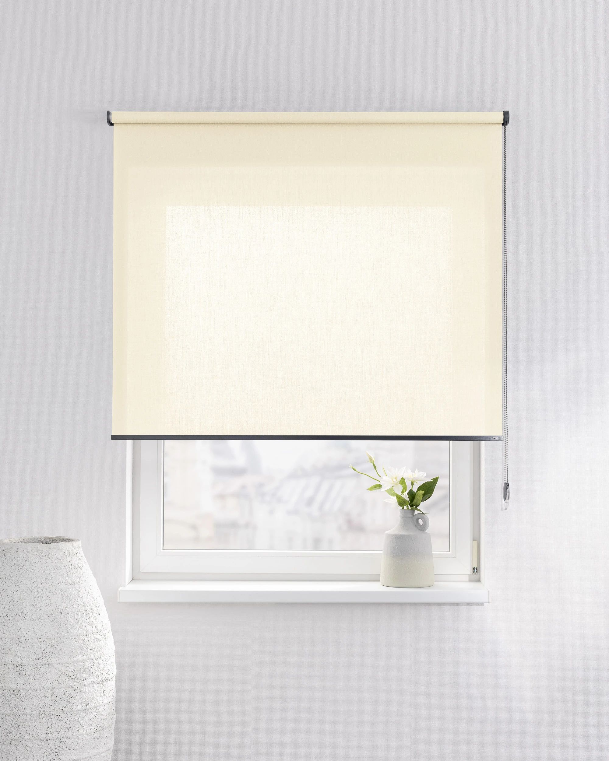 Store enrouleur Classic couleur blanc tissu semi-transparent (hover)