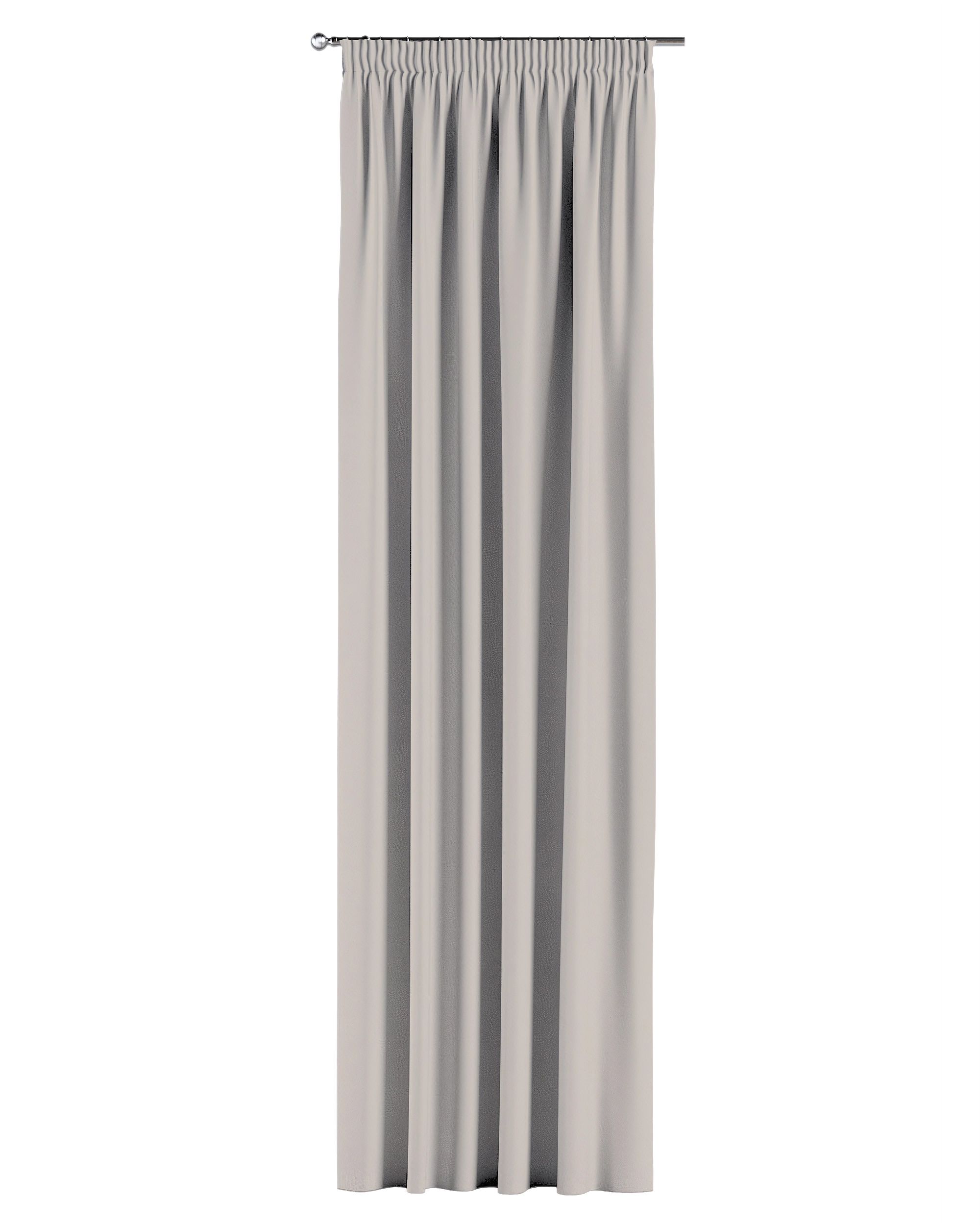 Rideau sur un ruban fronceur 1 pièce couleur beige tissu black-out (hover)
