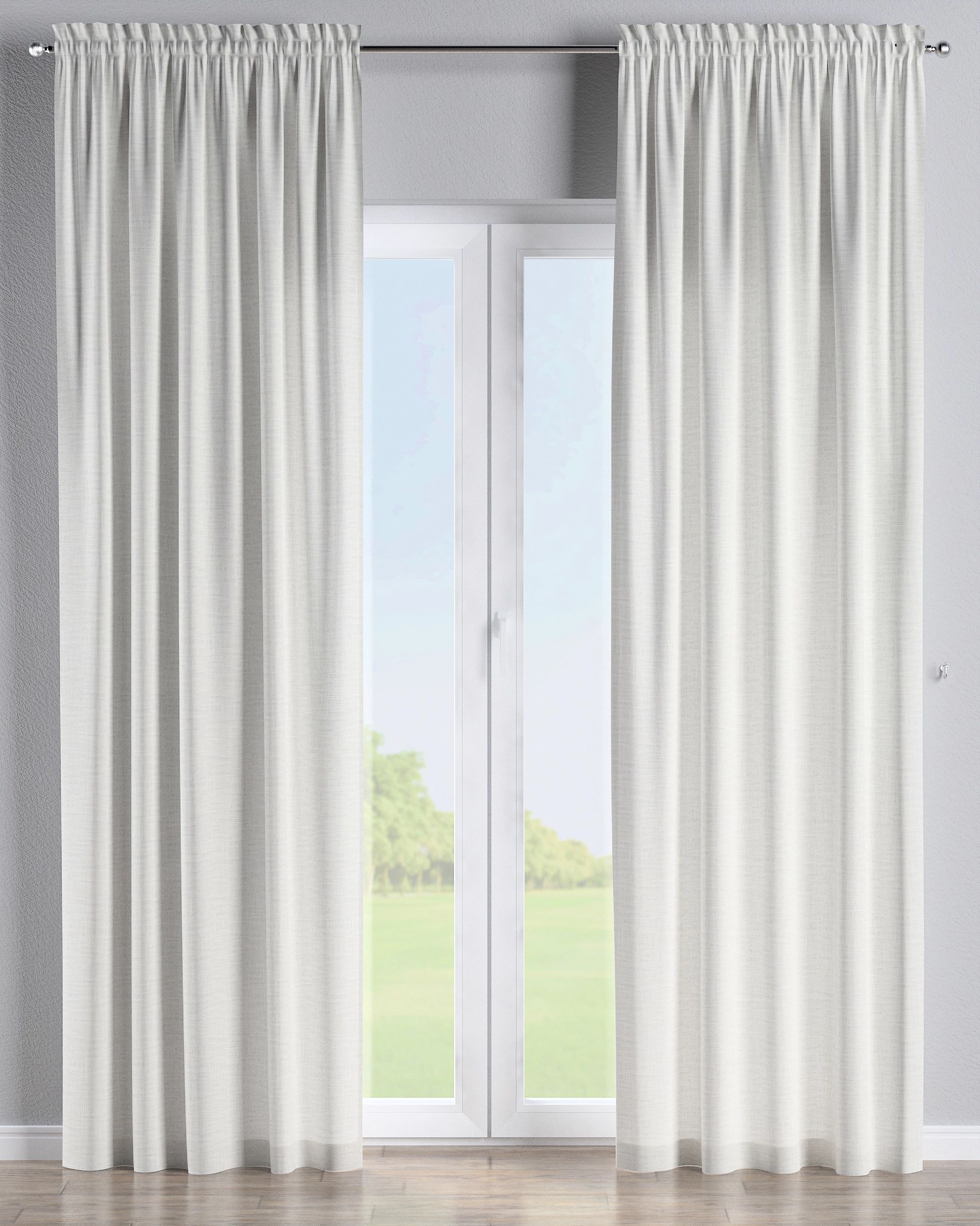 Rideau à galon fronceur 1 pièce couleur crème tissu tresse