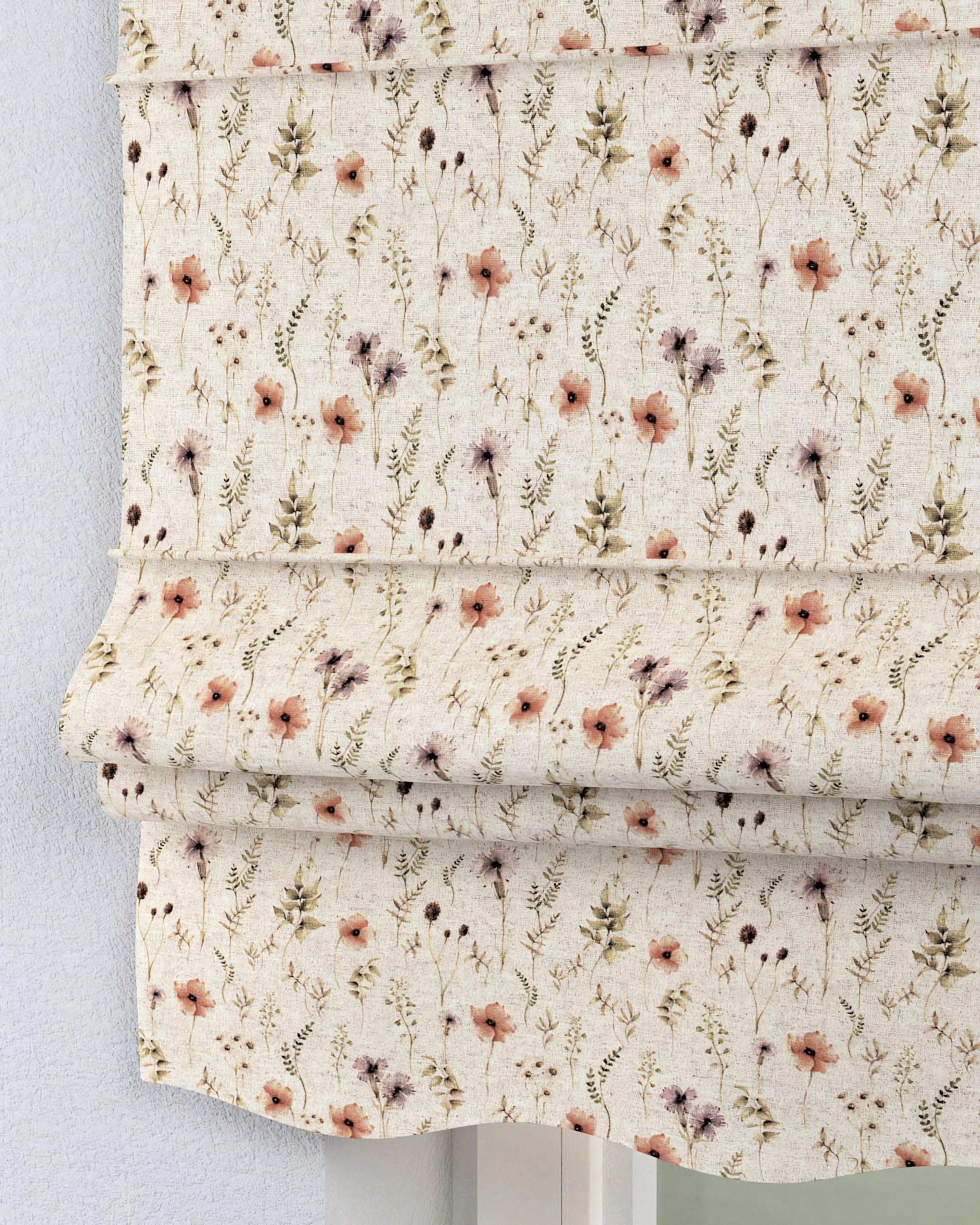 Store romain Florence couleur multicolore tissu tresse, à motifs (hover)