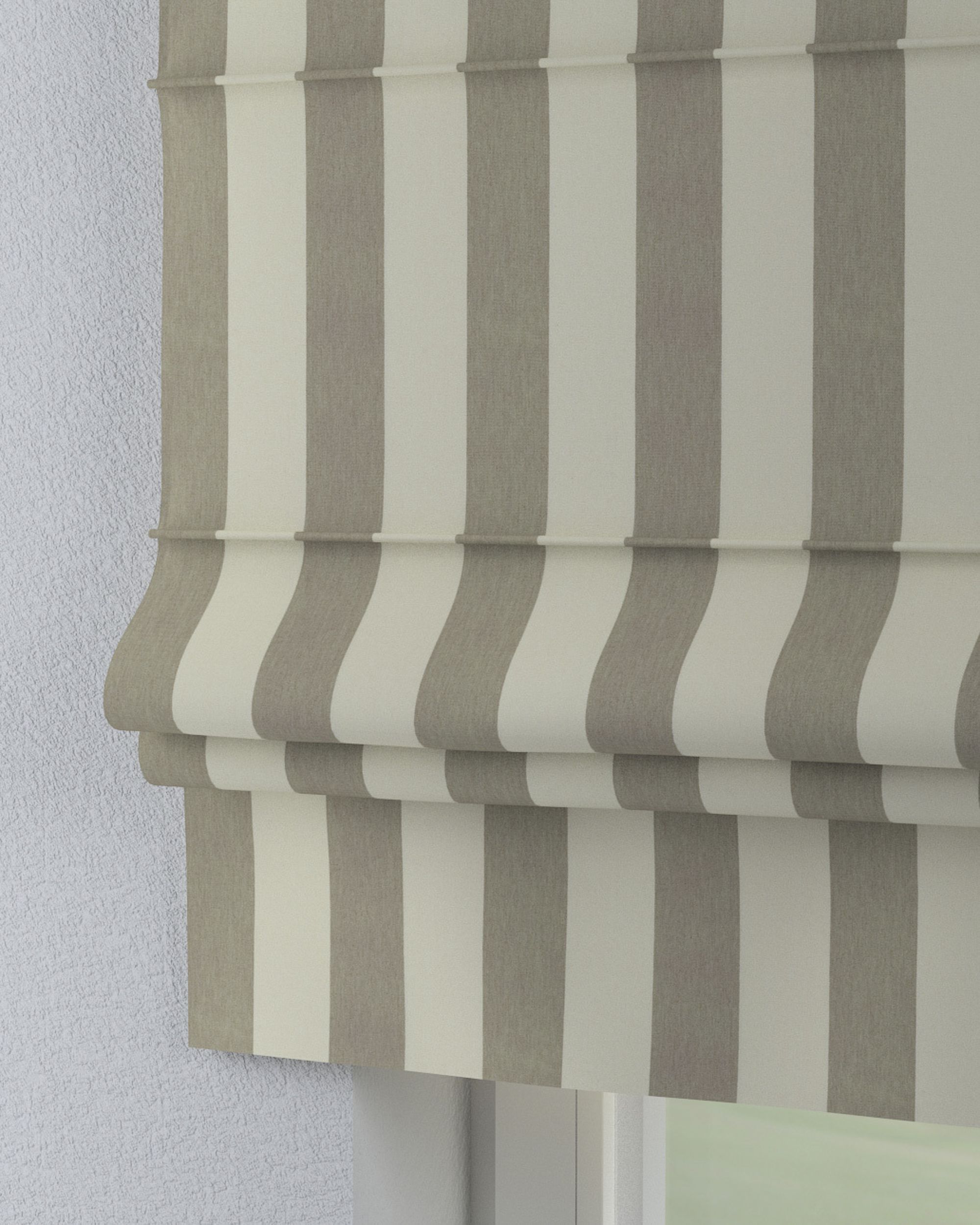 Store romain Padva couleur beige tissu à motifs (hover)