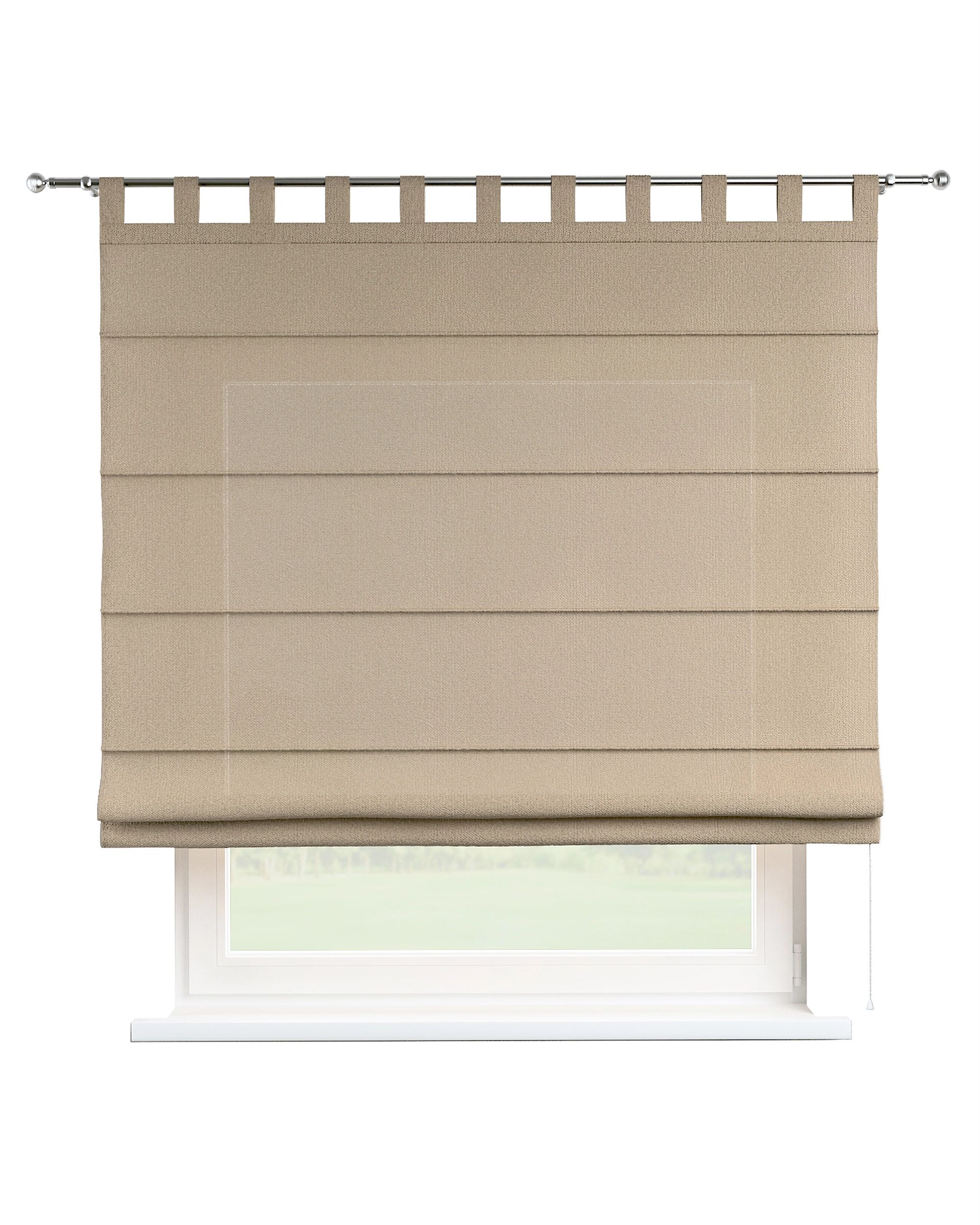 Store romain Verona couleur beige tissu tresse
