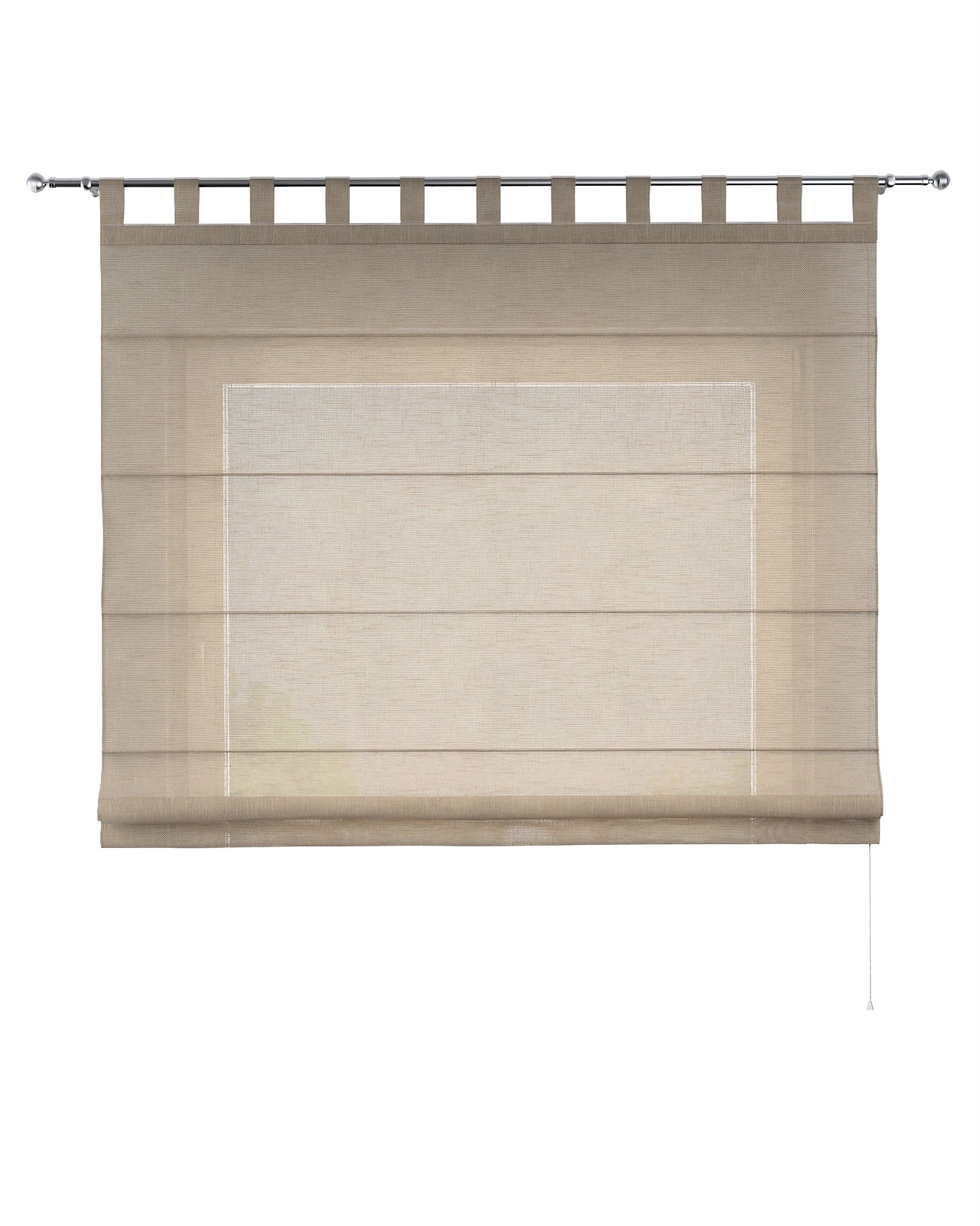 Store romain Verona couleur beige tissu semi-transparent, tresse (hover)