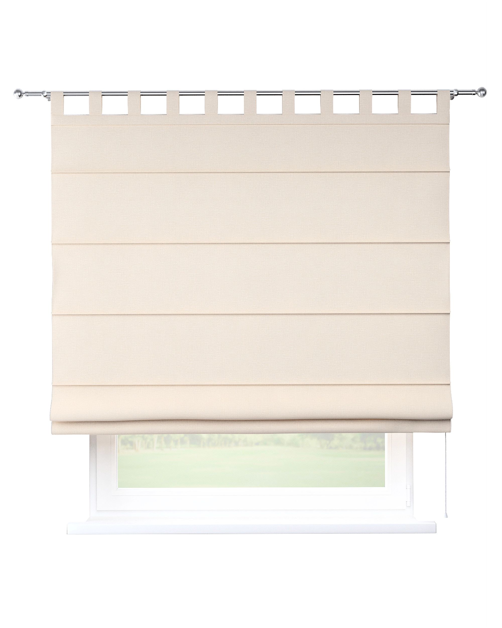 Store romain Verona couleur beige tissu tresse