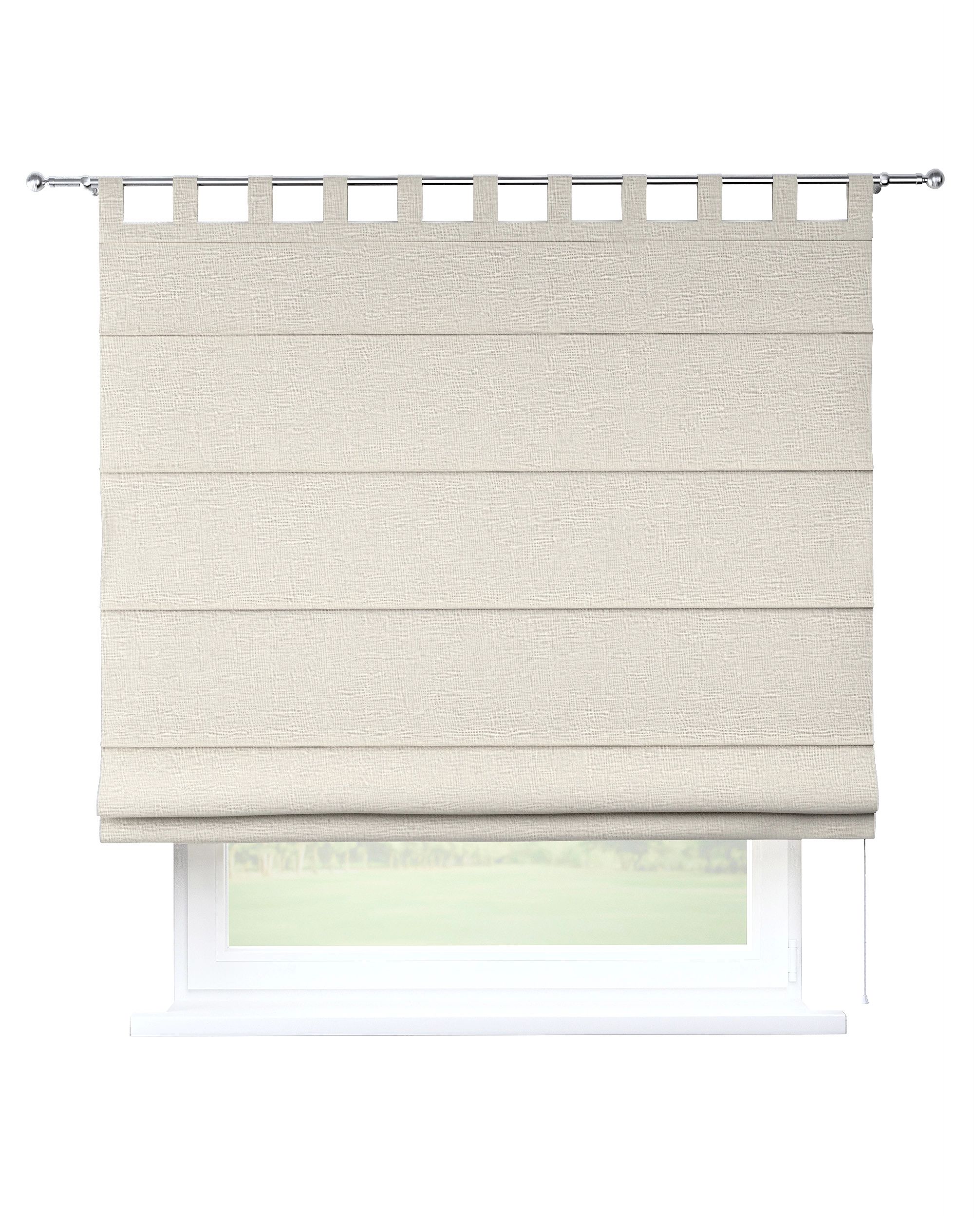 Store romain Verona couleur gris tissu tresse