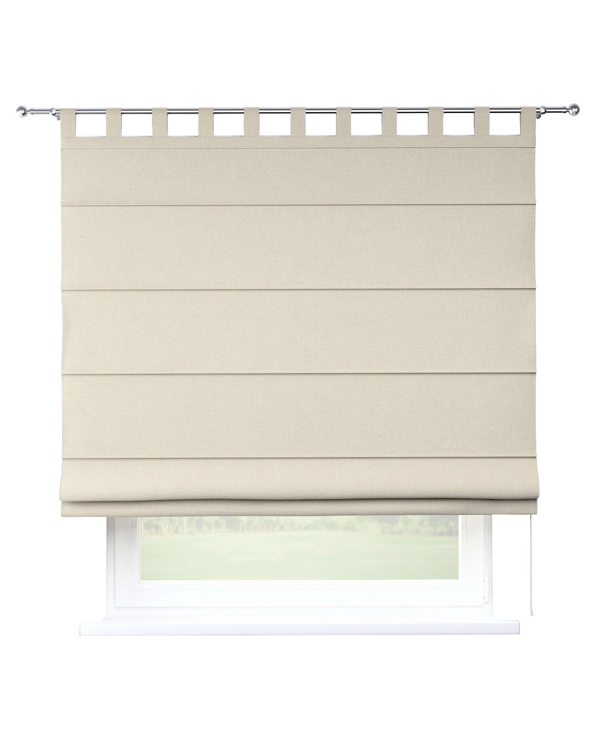 Store romain Verona couleur gris tissu tresse