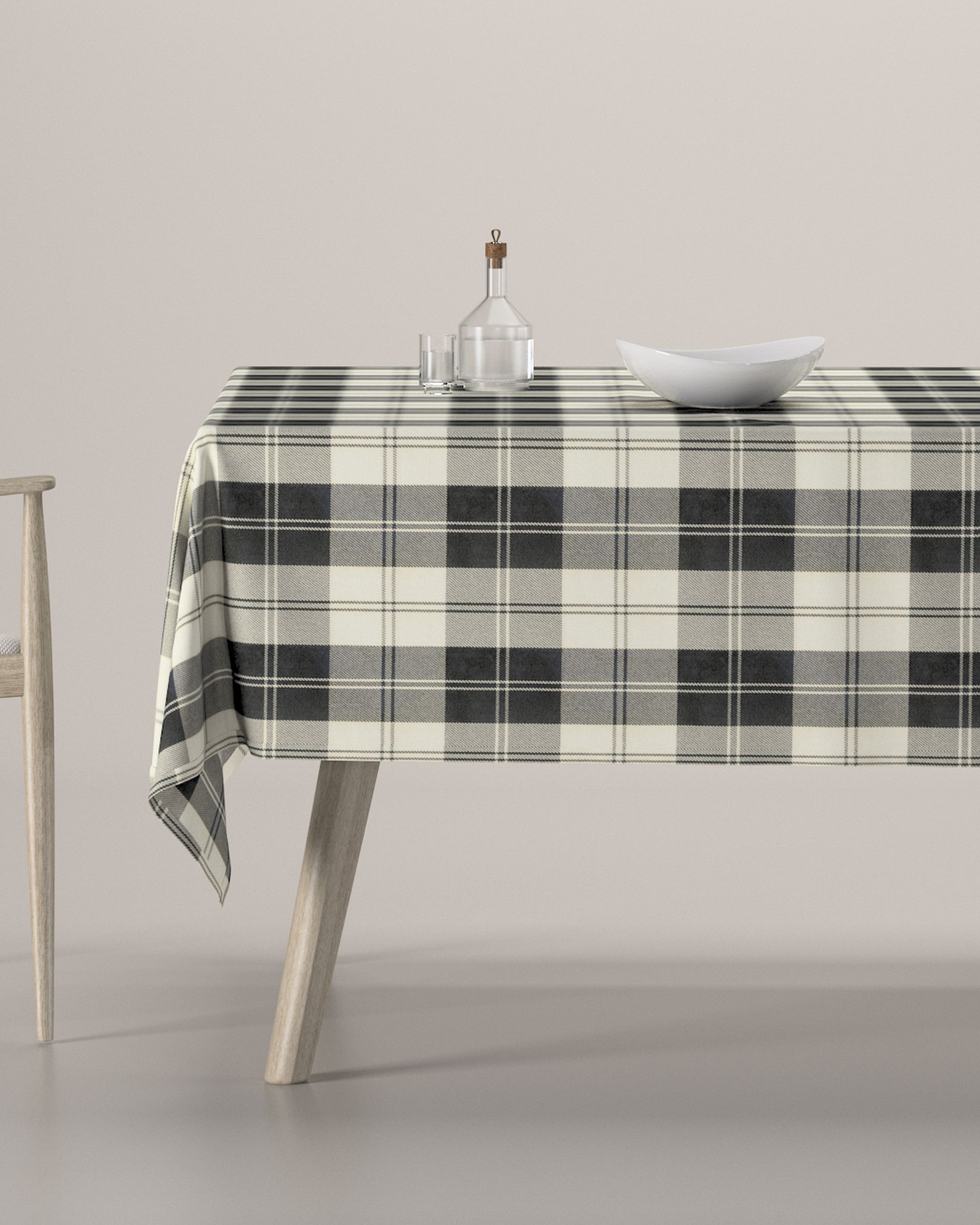 Nappe rectangulaire couleur noir tissu tresse, à motifs