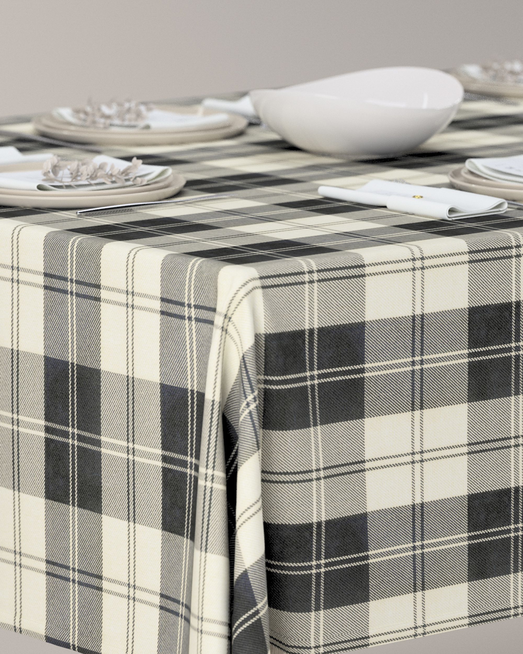 Nappe rectangulaire couleur noir tissu tresse, à motifs (hover)