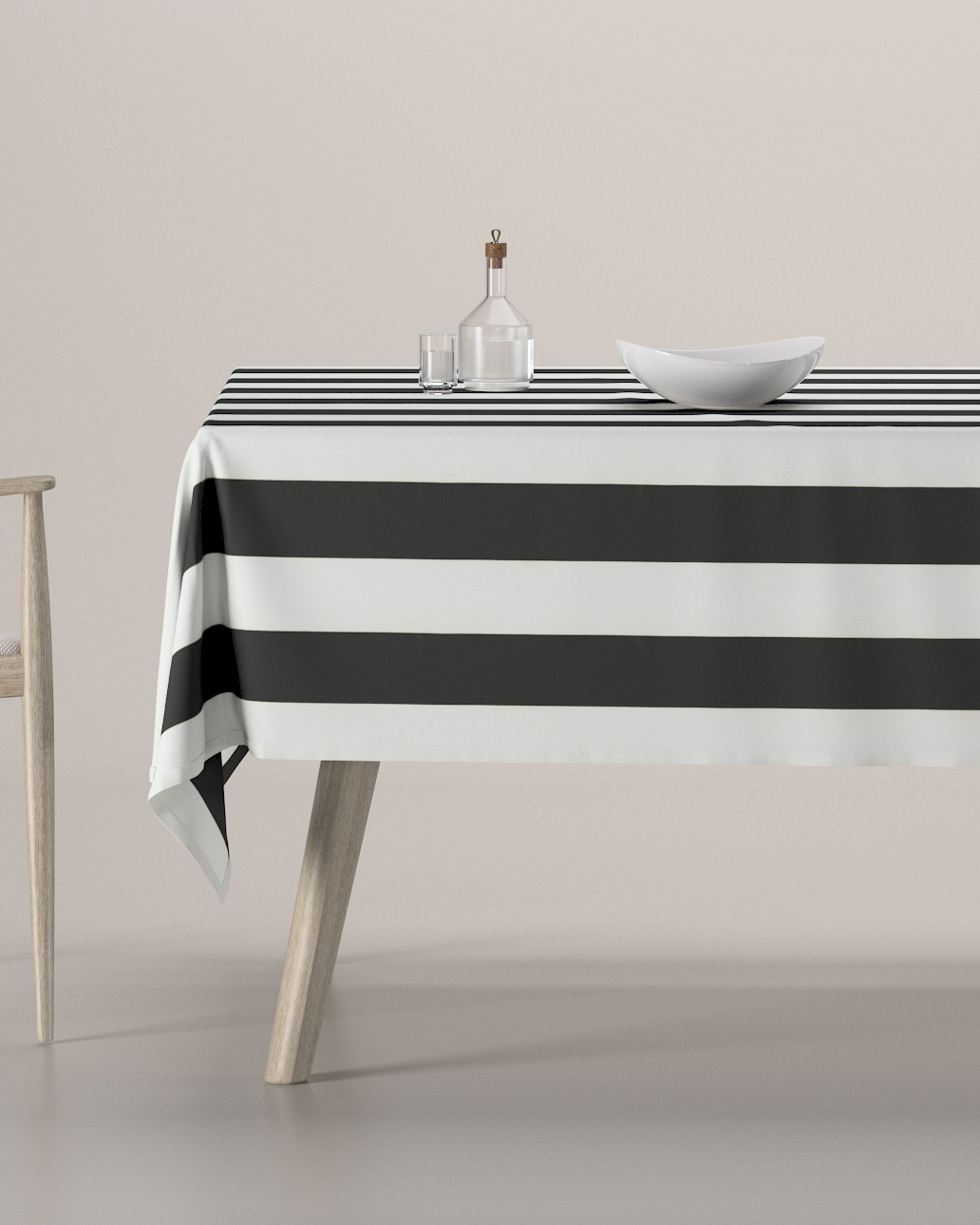 Nappe rectangulaire couleur noir tissu à motifs
