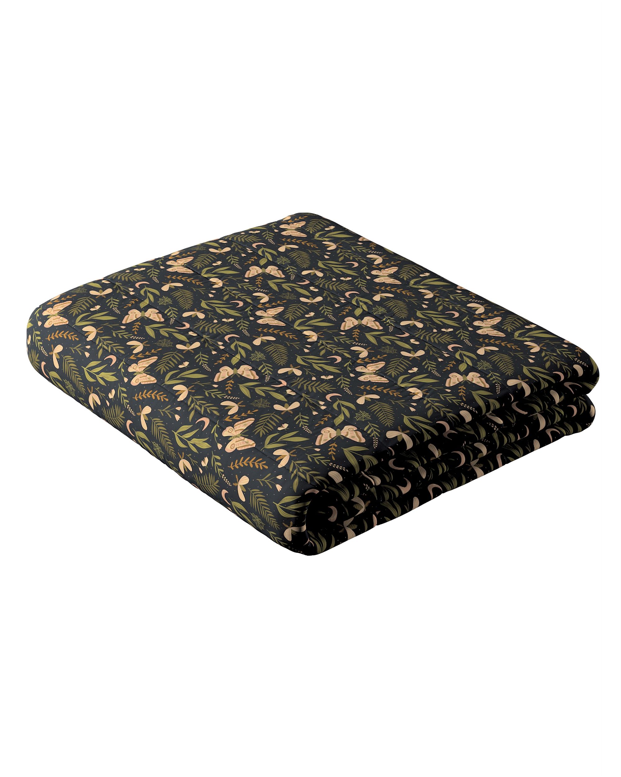 Couvre-lit matelassé à motif rayures couleur noir tissu à motifs