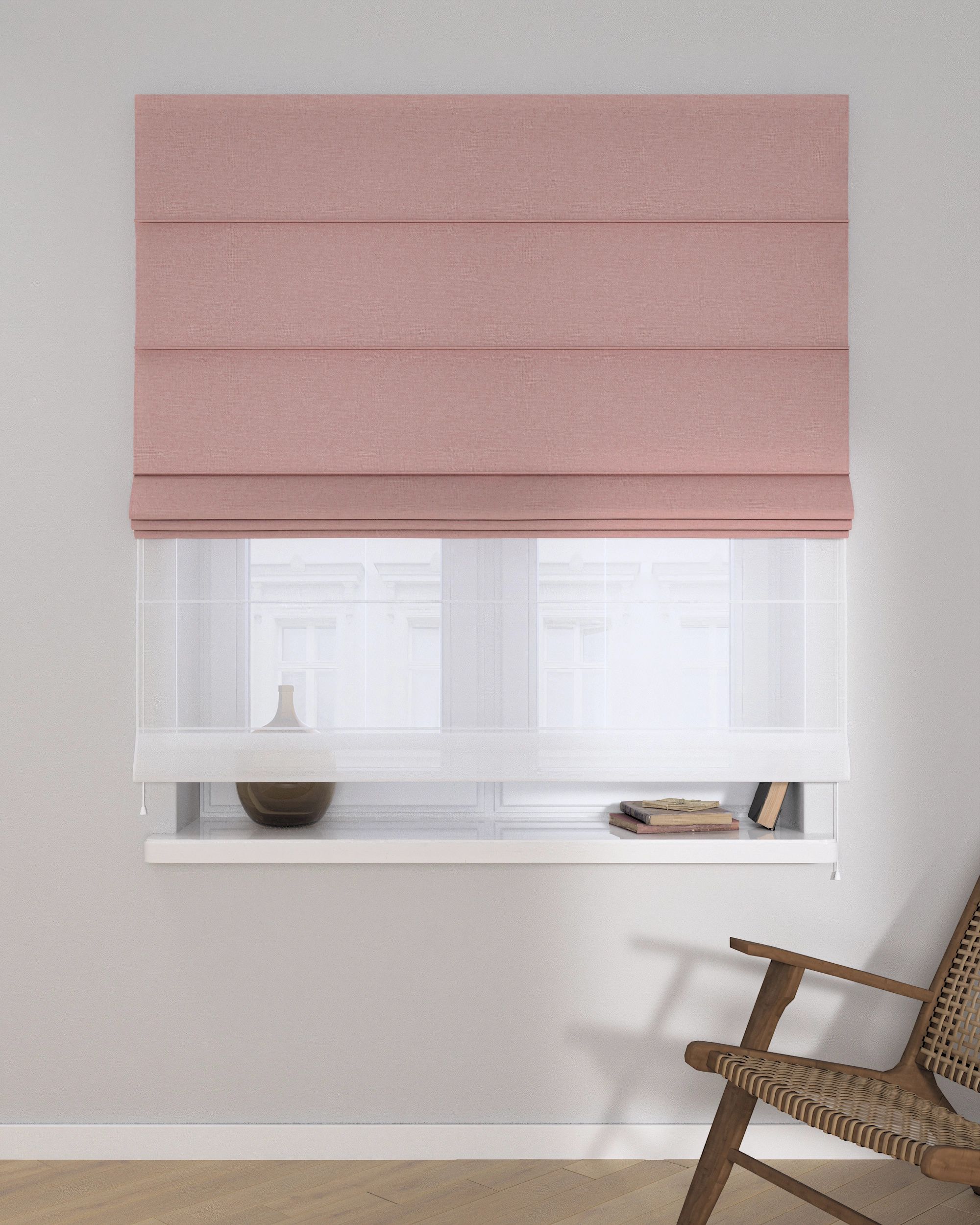 Store romain Duo couleur rouge