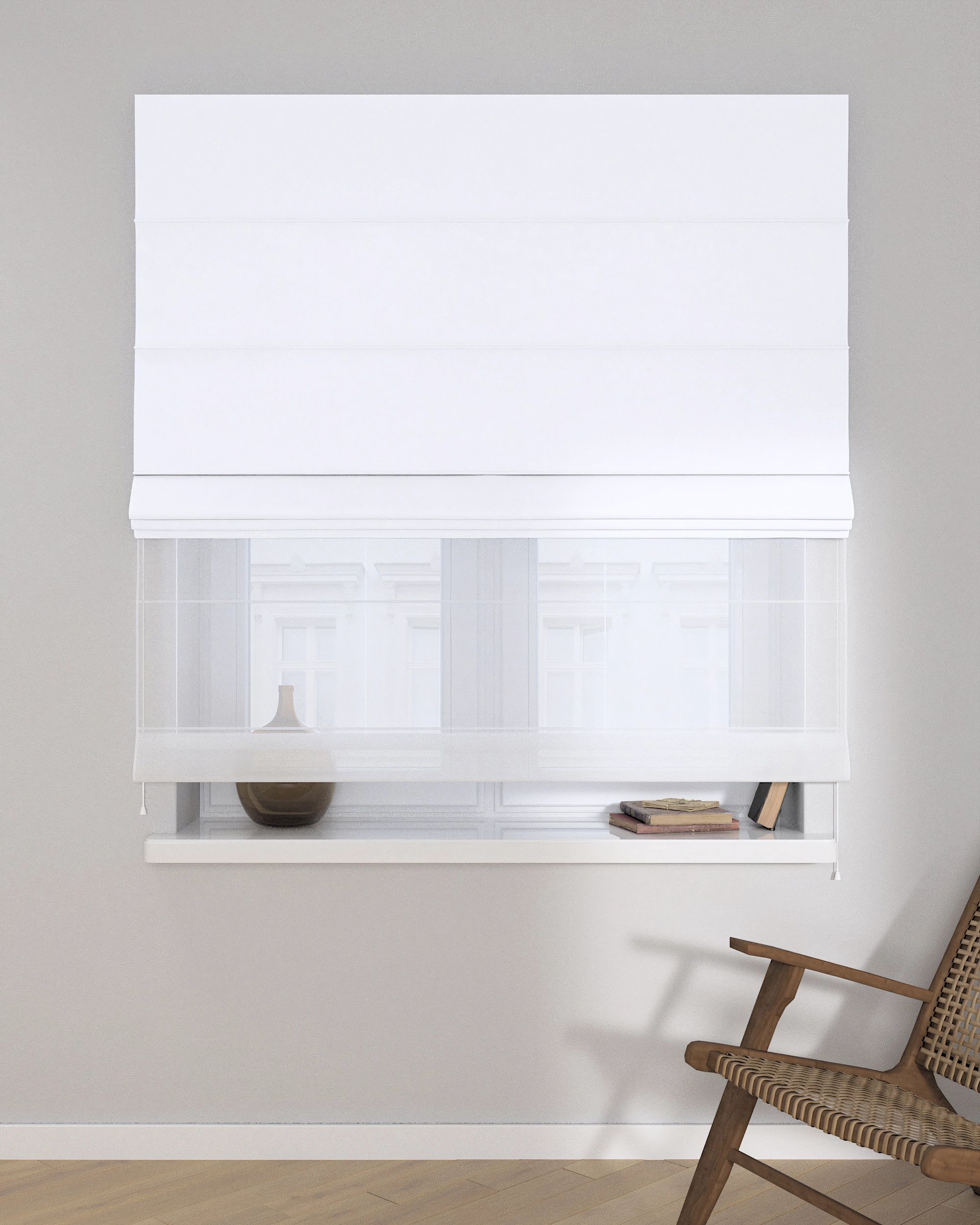 Store romain Duo couleur blanc (hover)