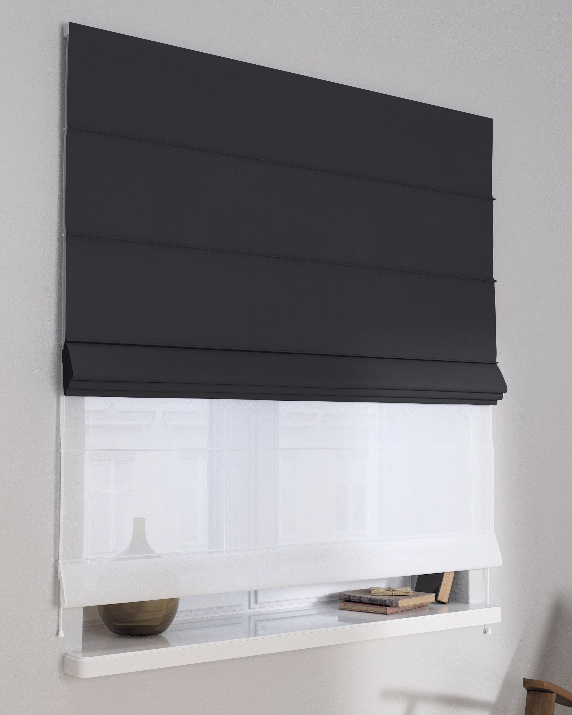 Store romain Duo couleur noir