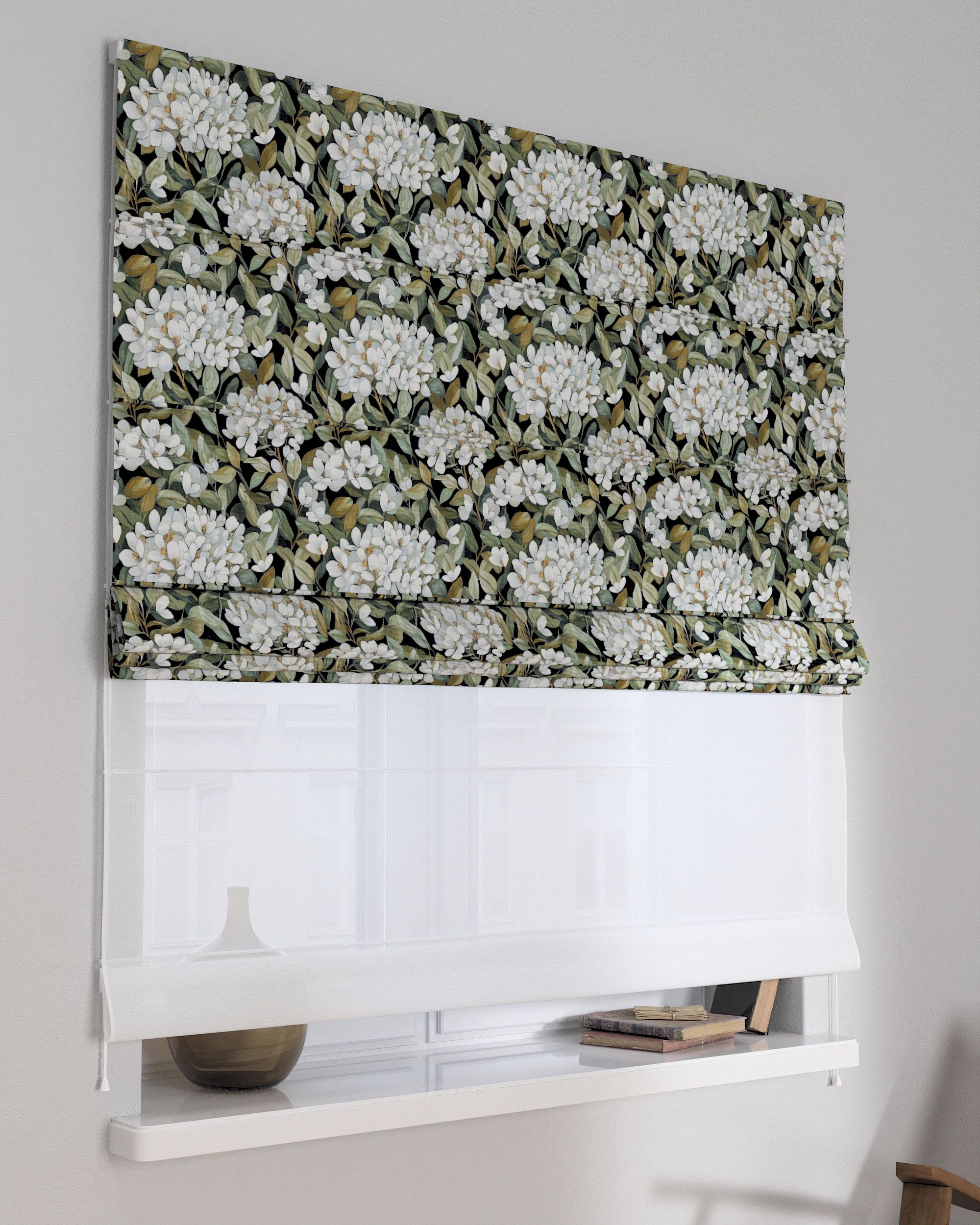 Store romain Duo couleur multicolore tissu tresse, à motifs